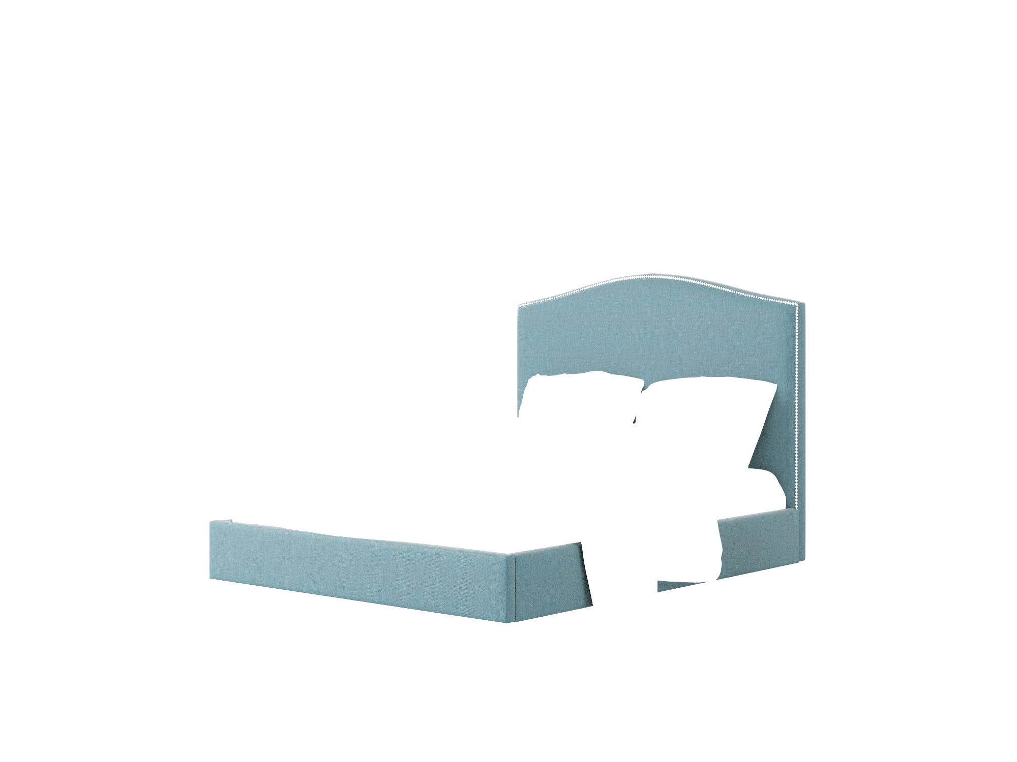 Dalion Hepburn Teal Bed Queen Room Texture