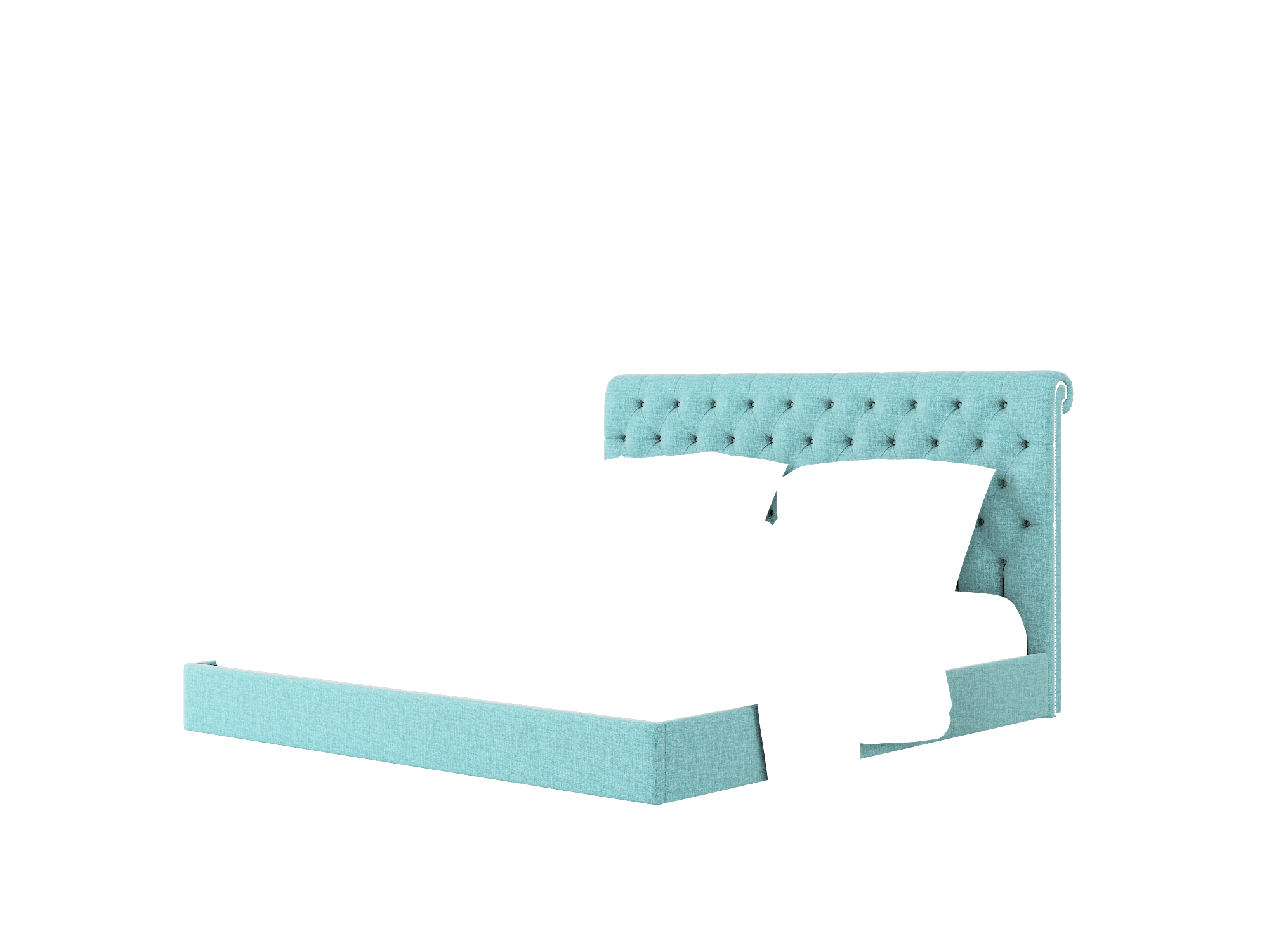 Decima Keylargo Teal Bed King Room Texture