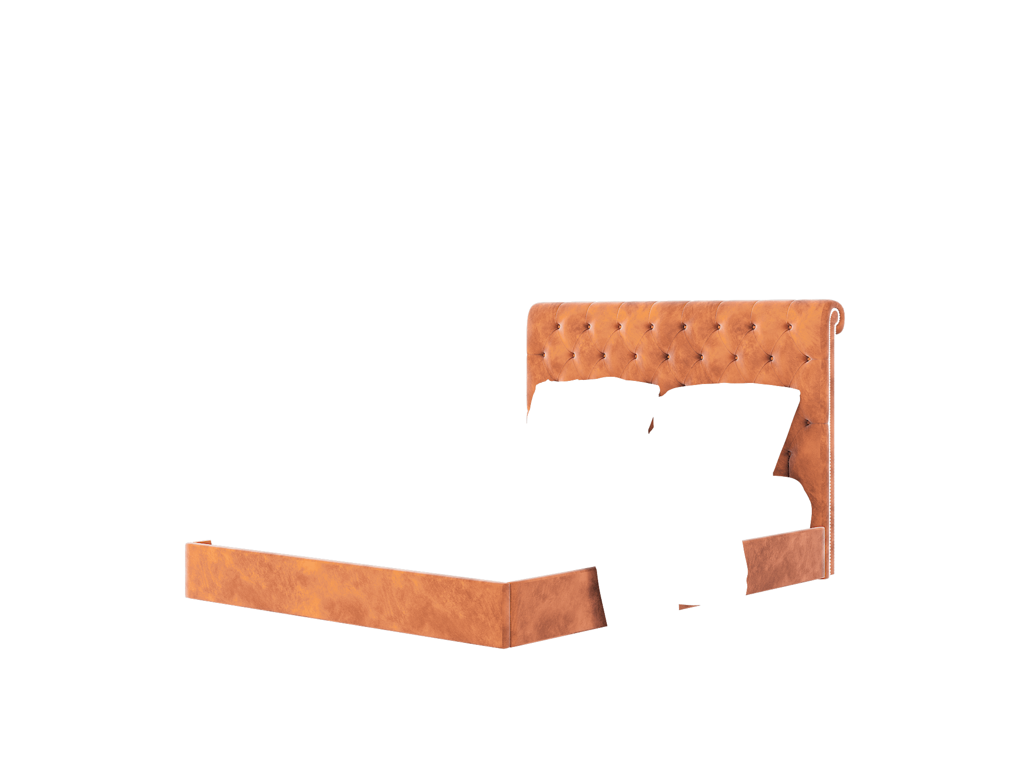 Decima Loft Copper Bed Queen Room Texture