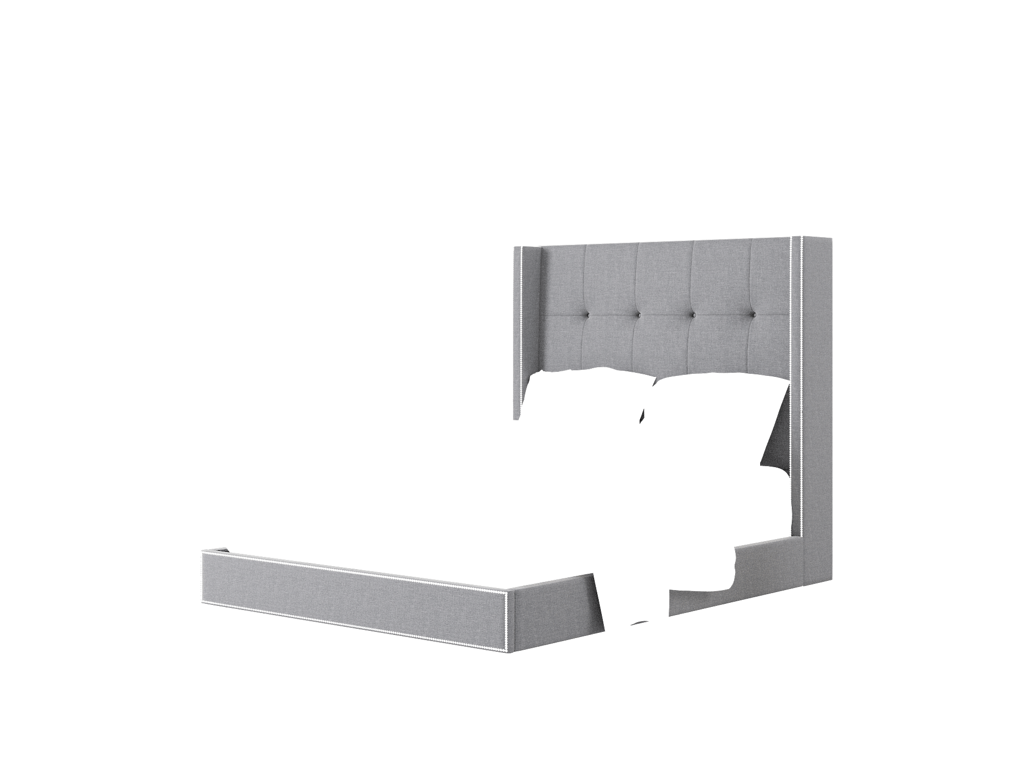 Elias Notion Graphite Bed Queen Room Texture