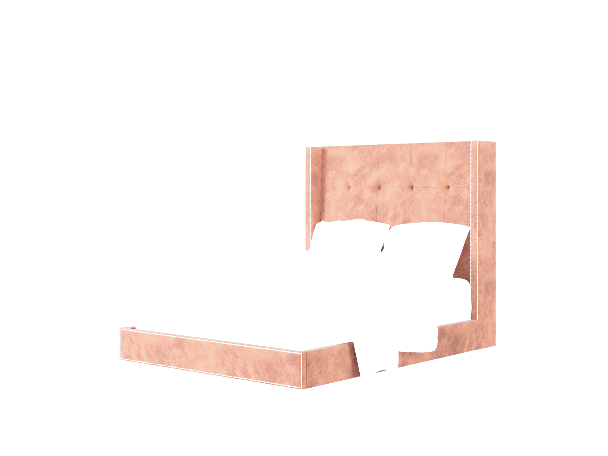 Elias Royale Blush Bed Queen Room Texture