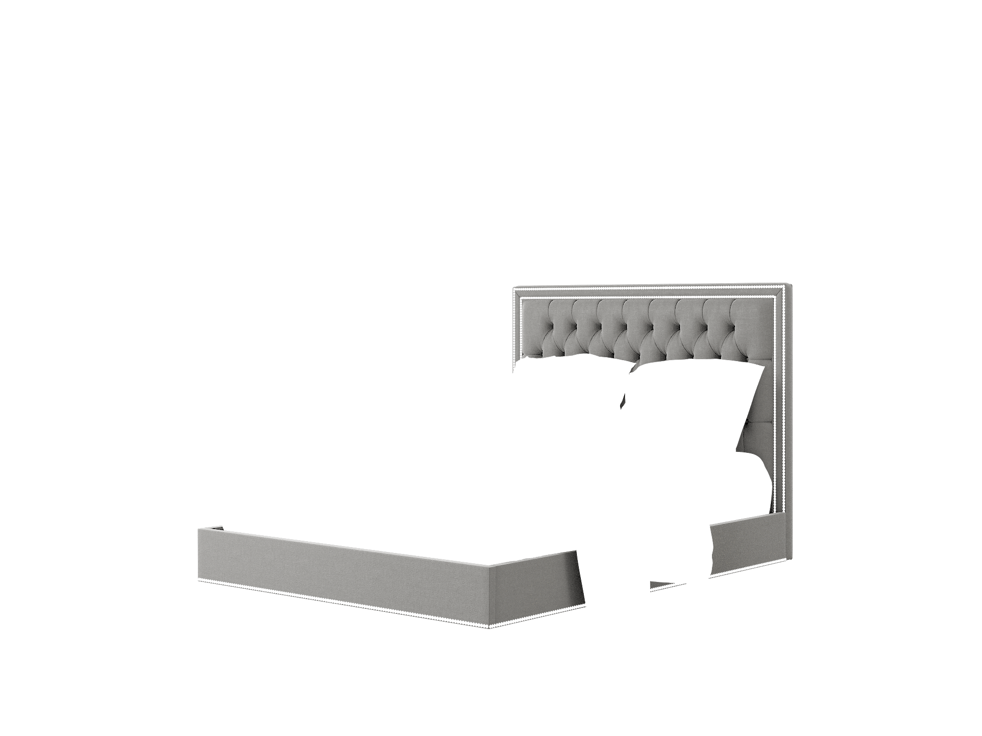 Heidi Rocket Charcoal Bed Queen Room Texture