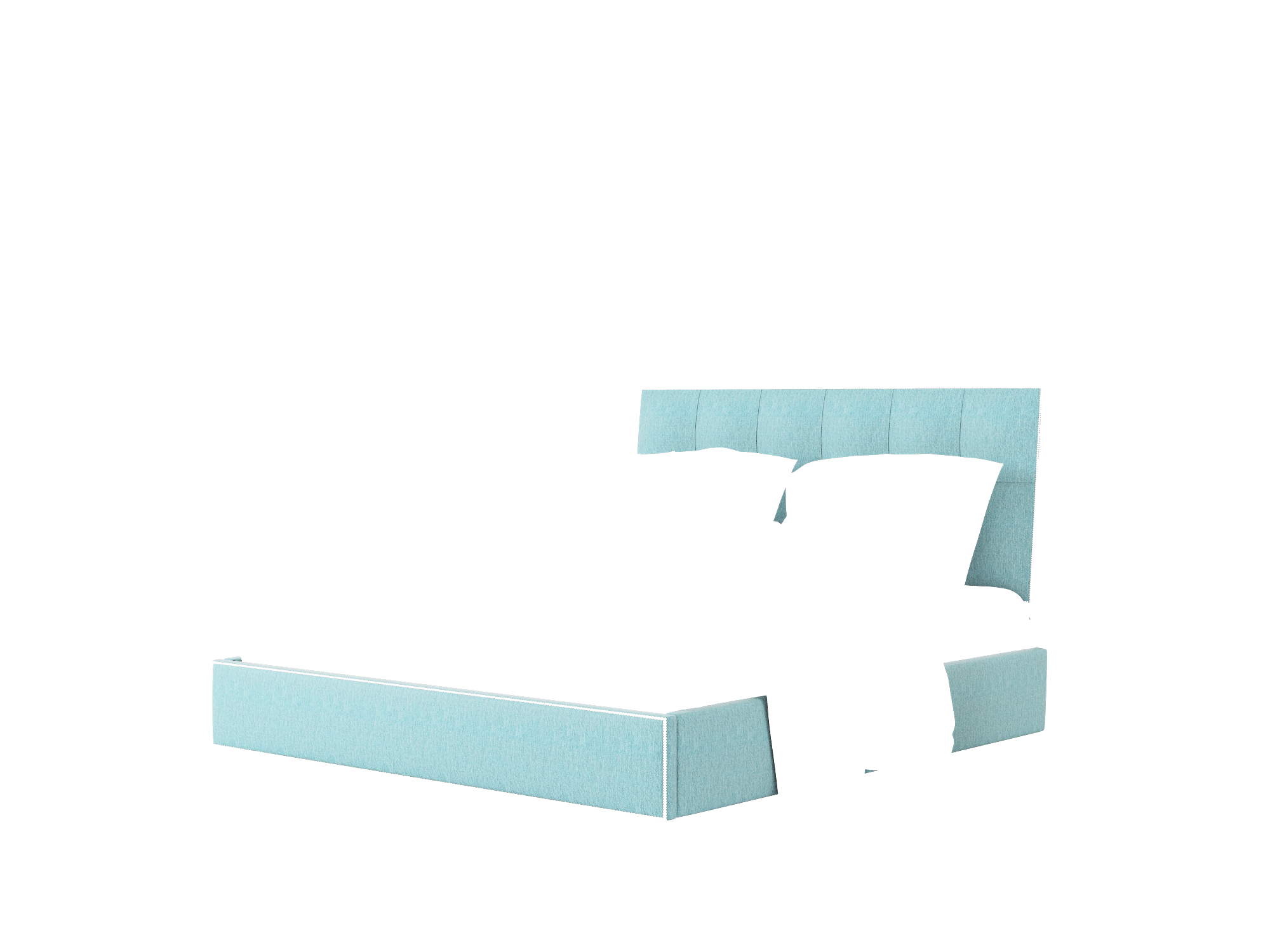 Hugo Cosmo Turquoise Bed King Room Texture