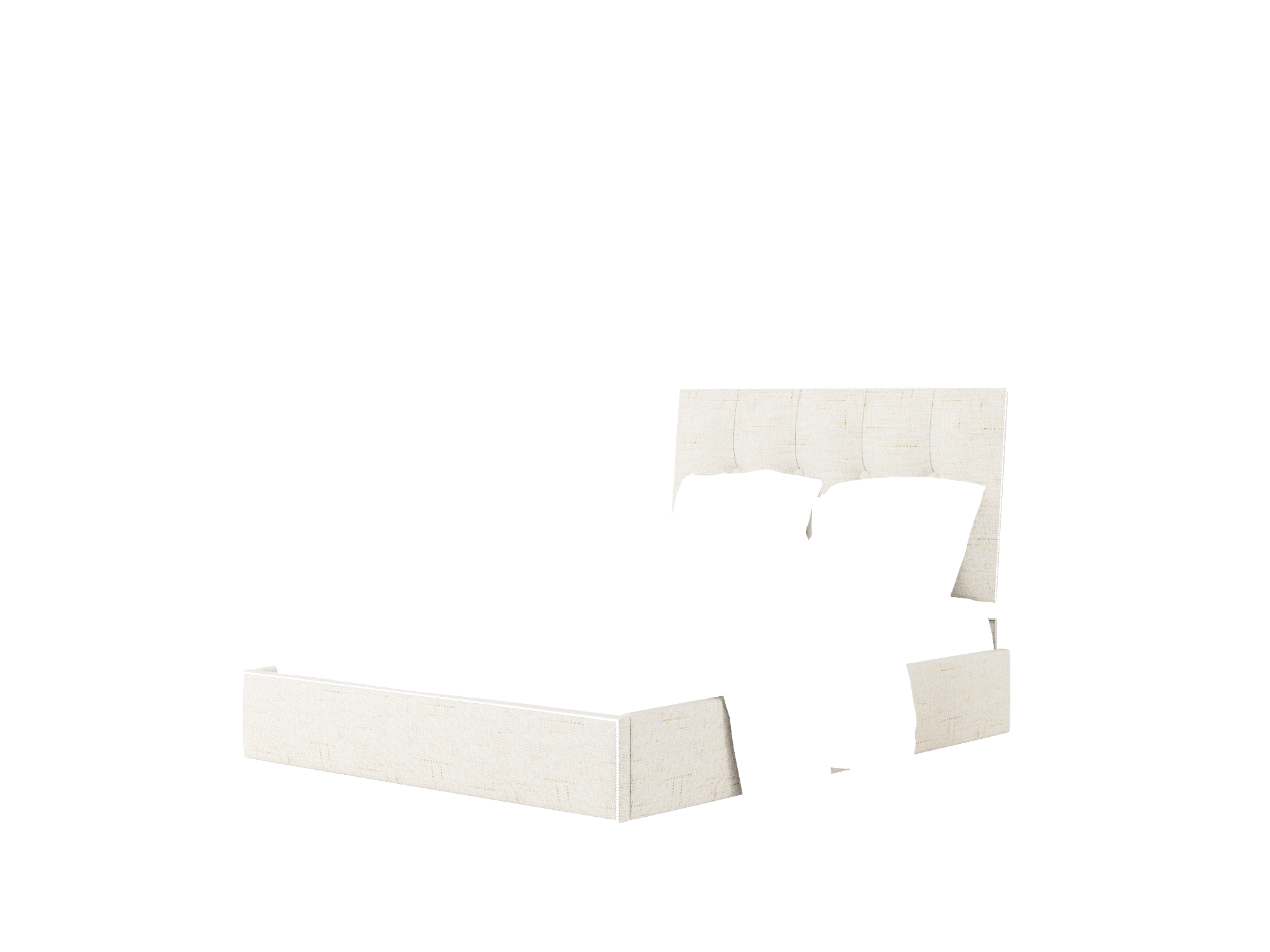 Hugo Derby Taupe Bed Queen Room Texture