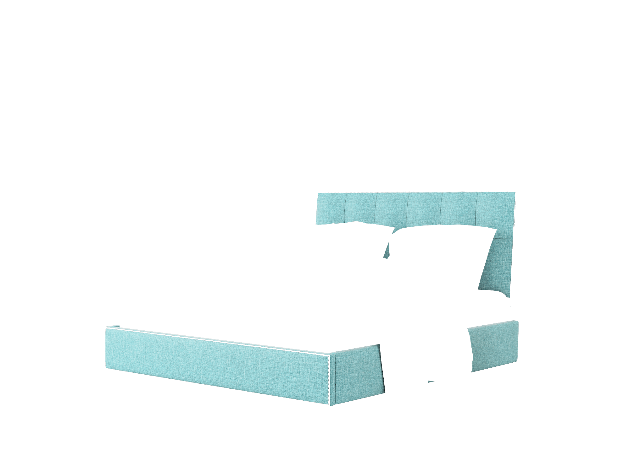 Hugo Keylargo Teal Bed King Room Texture