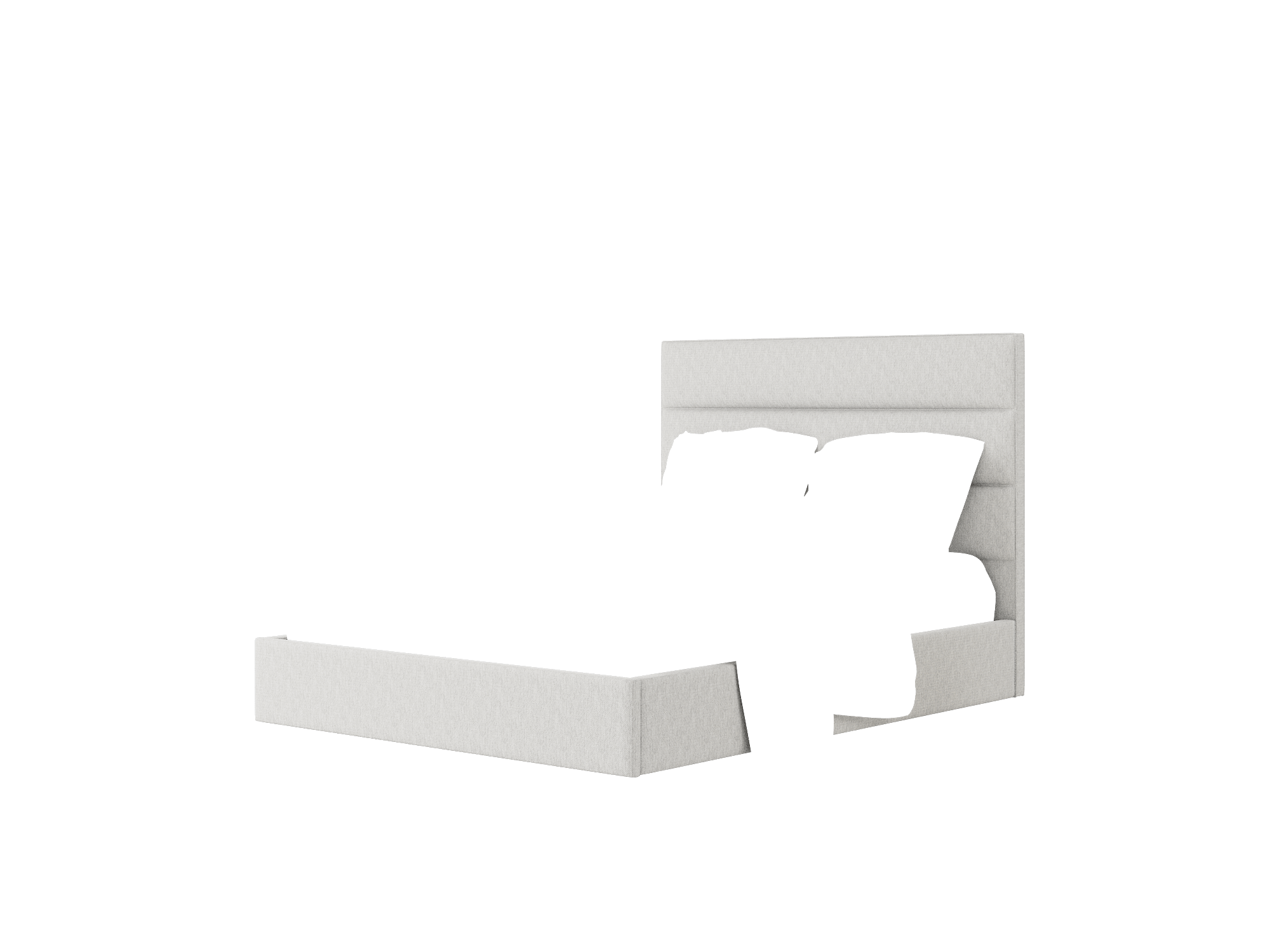 Isla Bungalow Graphite Bed Queen Room Texture