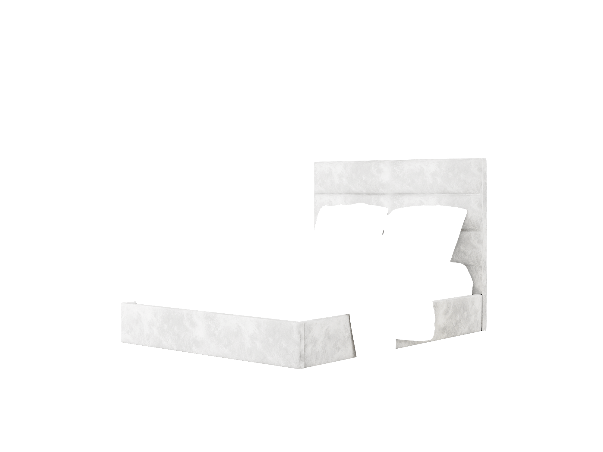 Isla Loft Snowfall Bed Queen Room Texture