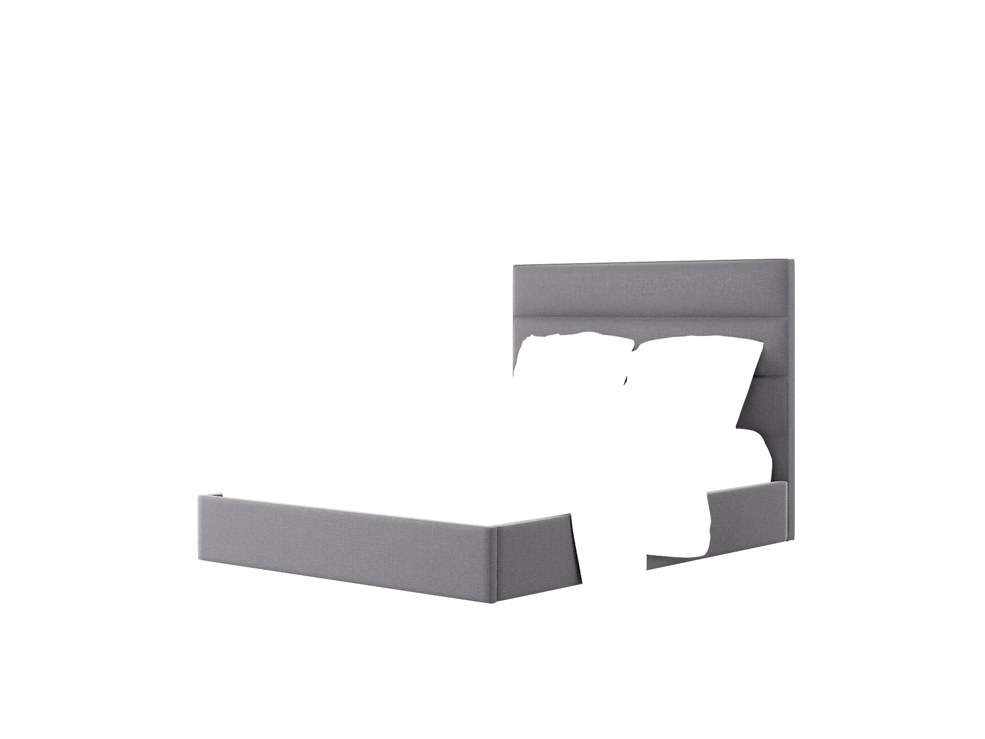 Isla Parker Charcoal Bed Queen Room Texture