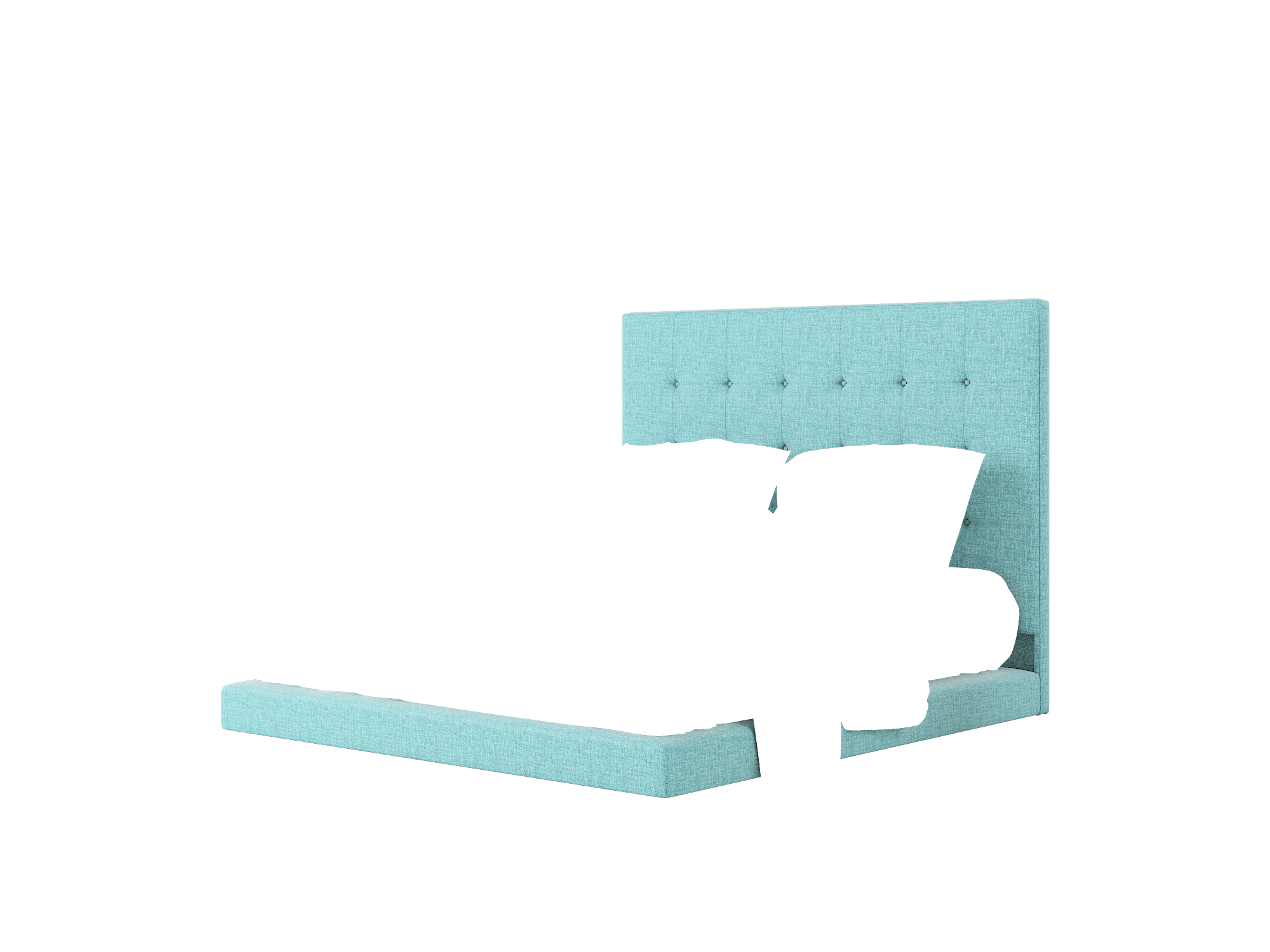 Jolie Keylargo Teal Bed King Room Texture