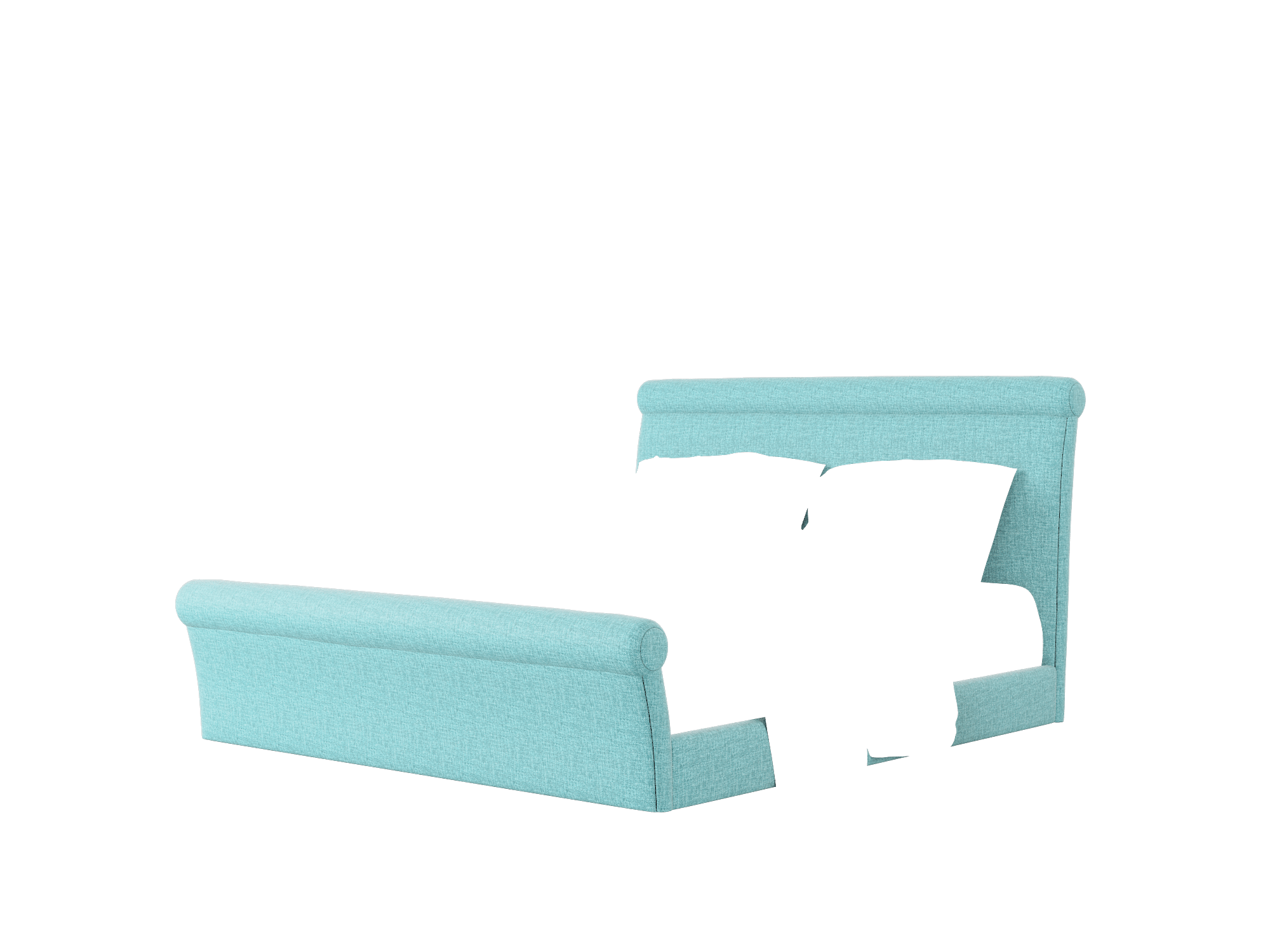 Maja Keylargo Teal Bed King Room Texture