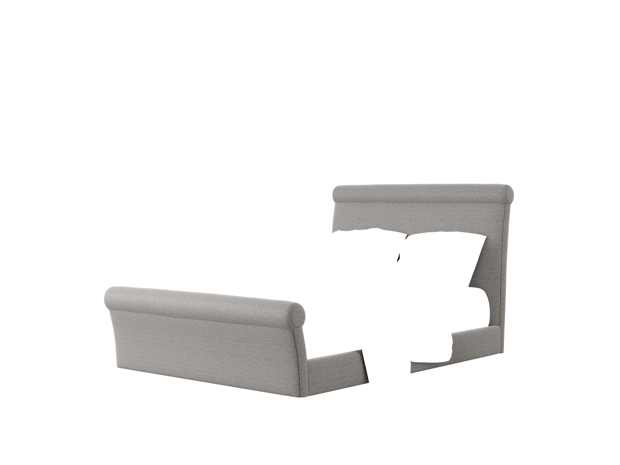 Maja Oscar Charcoal Bed Queen Room Texture