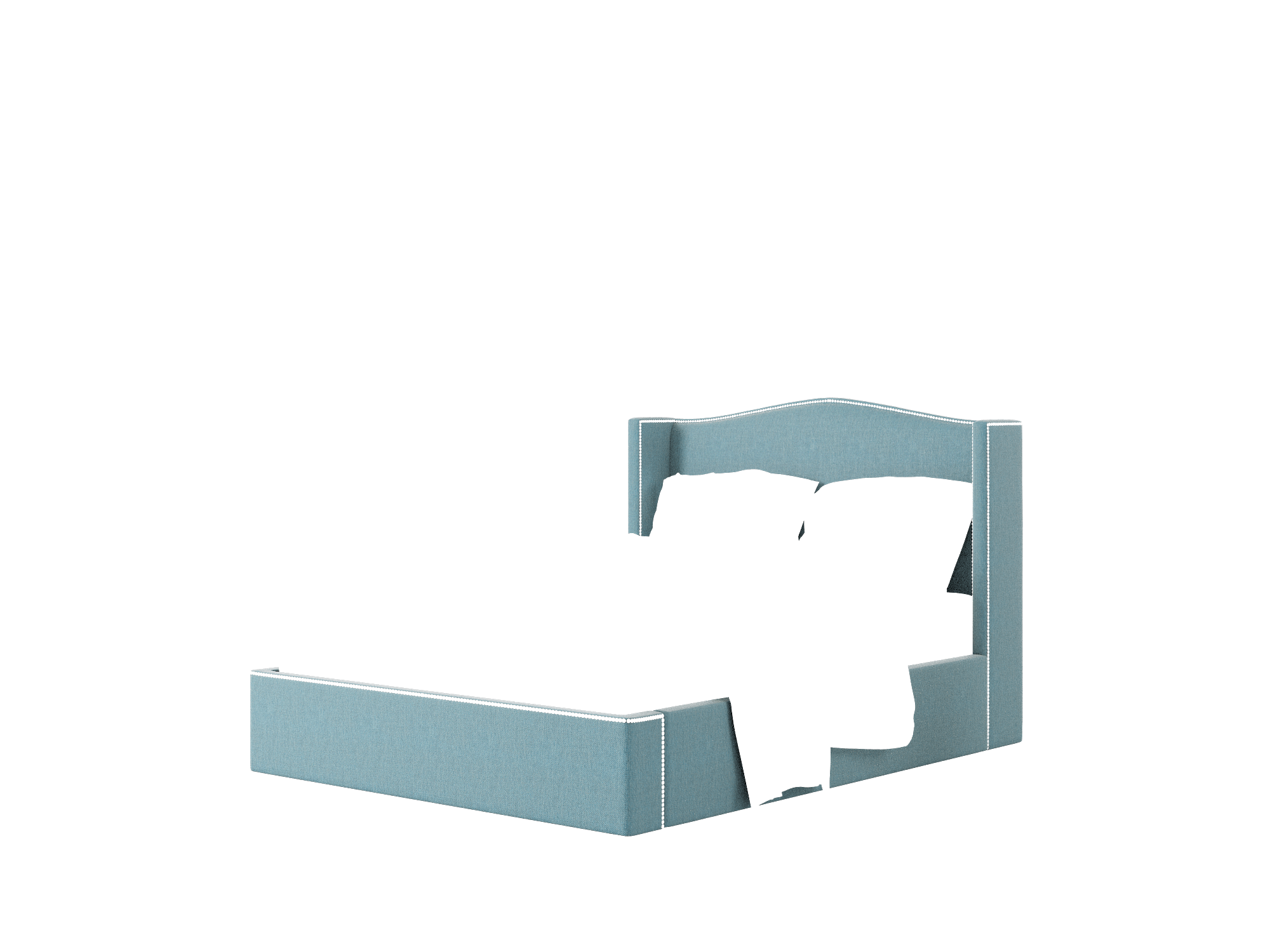 Maya Cosmo Teal Bed Queen Room Texture