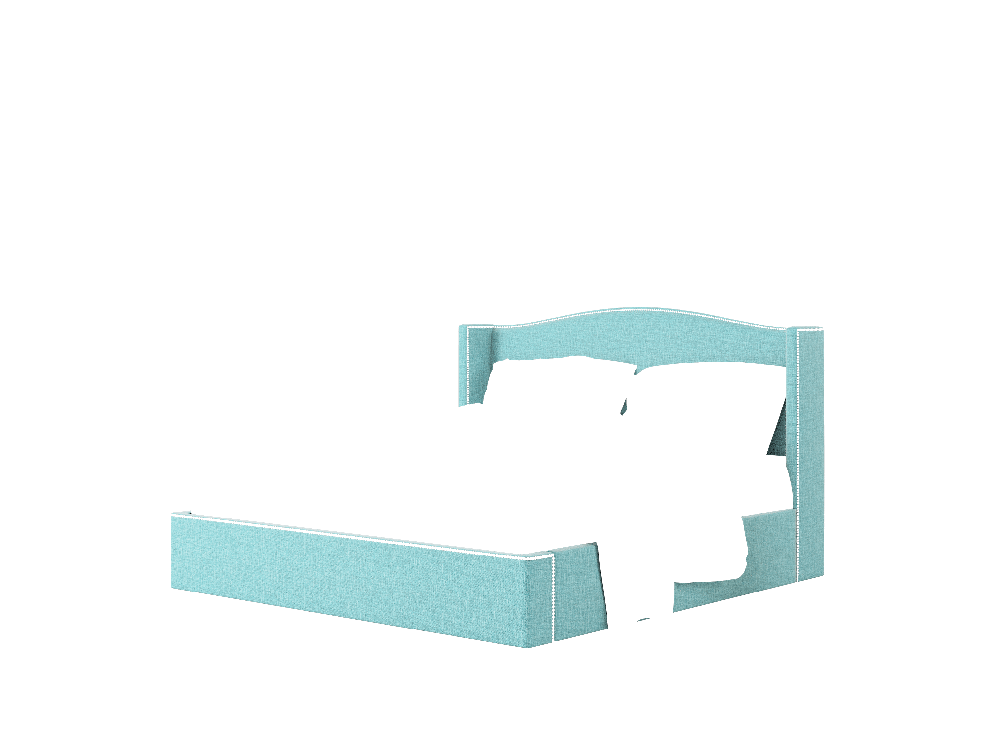 Maya Keylargo Teal Bed King Room Texture