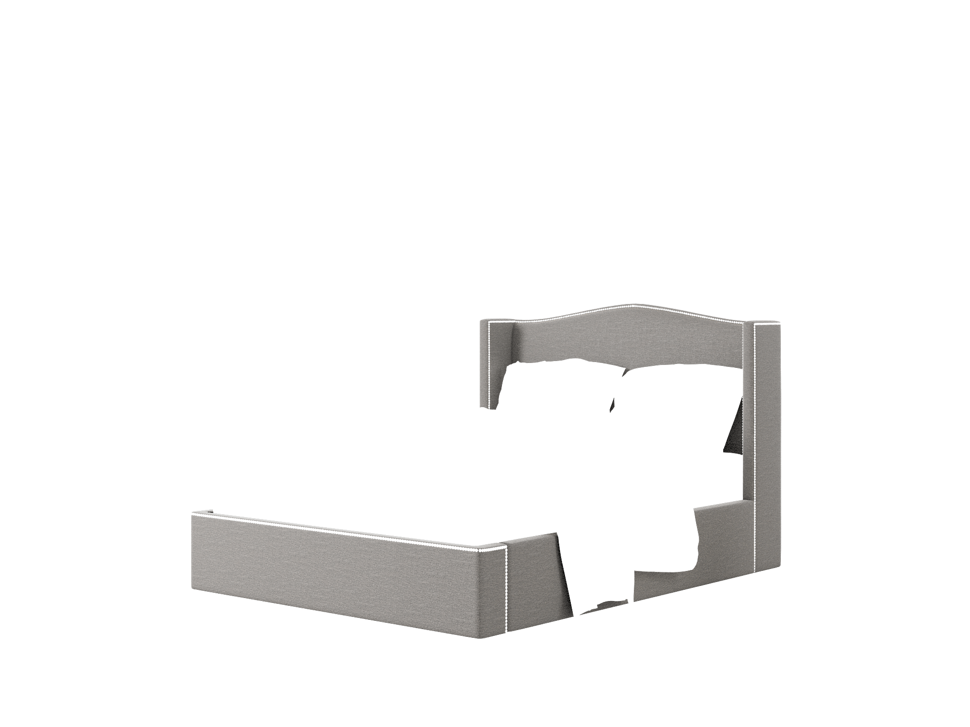 Maya Oscar Grey Bed Queen Room Texture