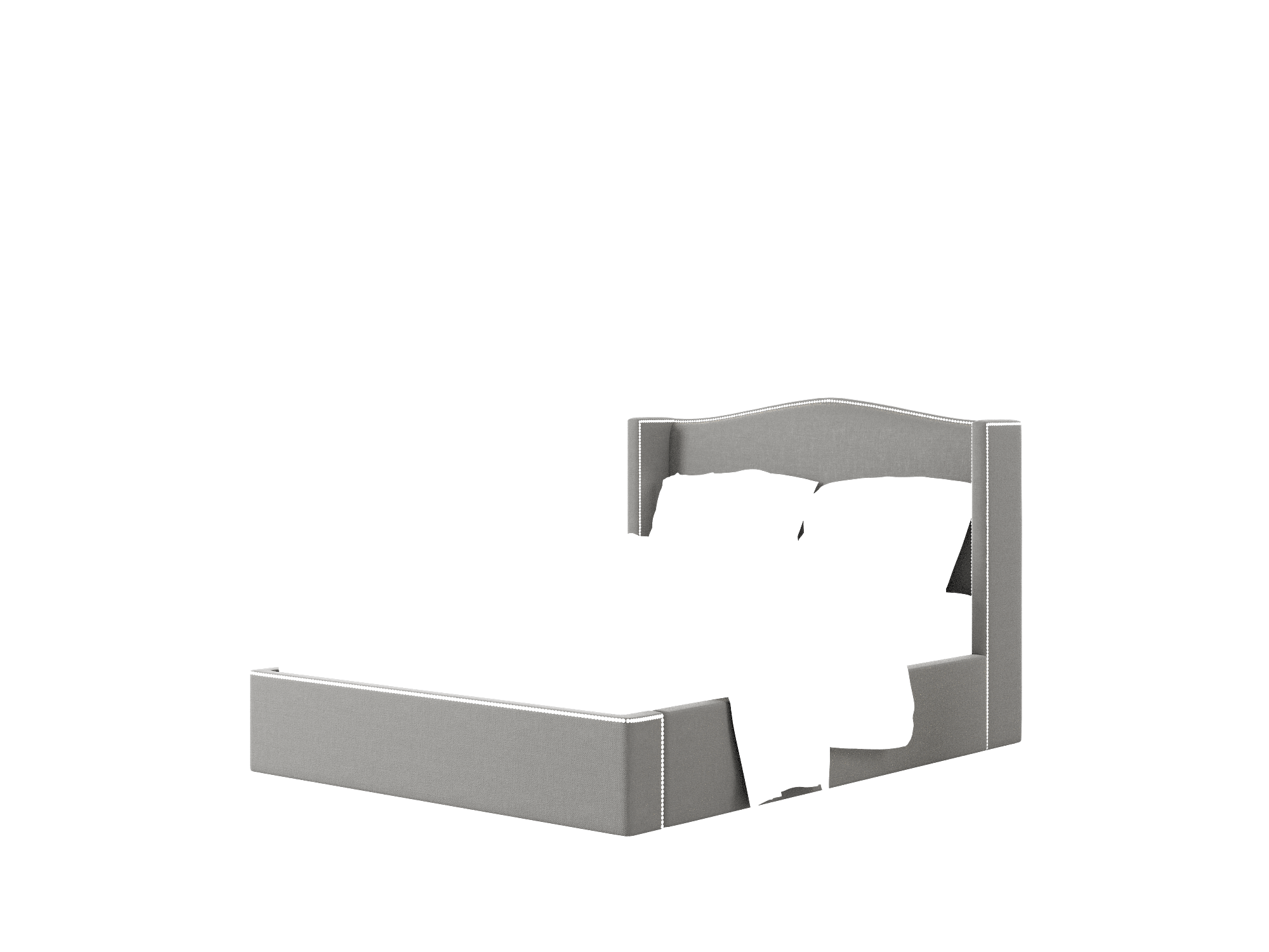 Maya Rocket Charcoal Bed Queen Room Texture