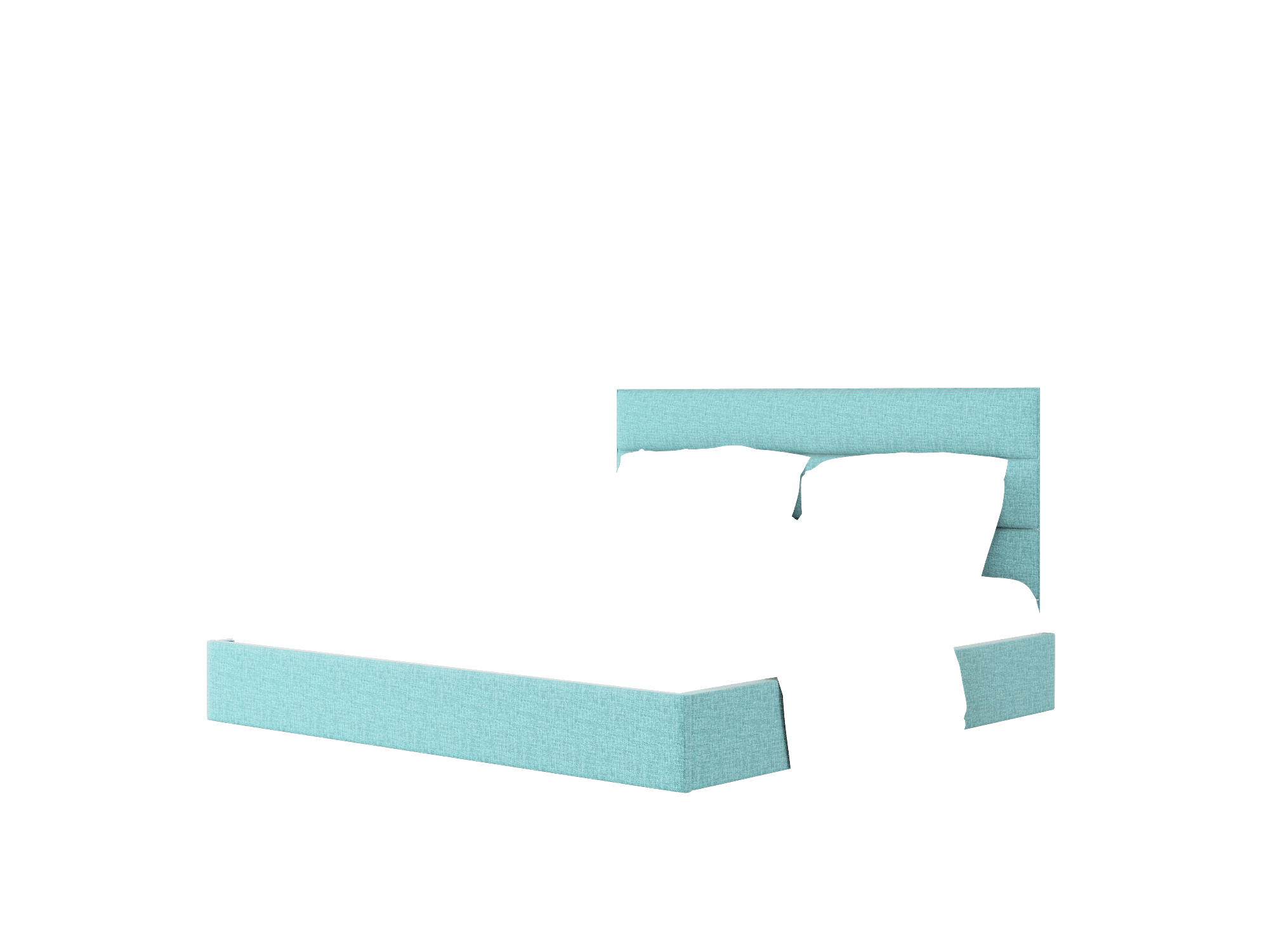 Meliano Keylargo Teal Bed King Room Texture