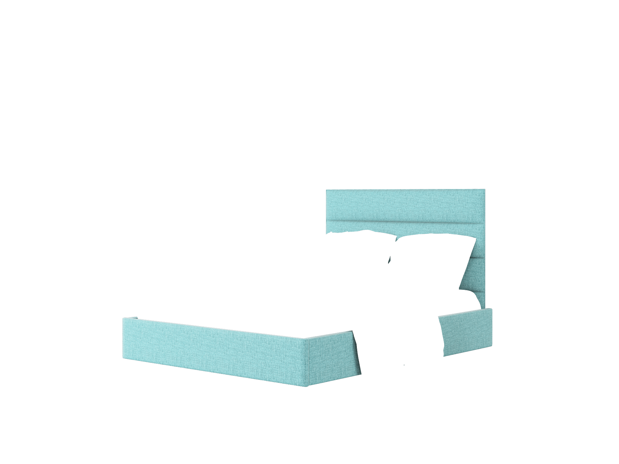 Meliano Keylargo Teal Bed Queen Room Texture