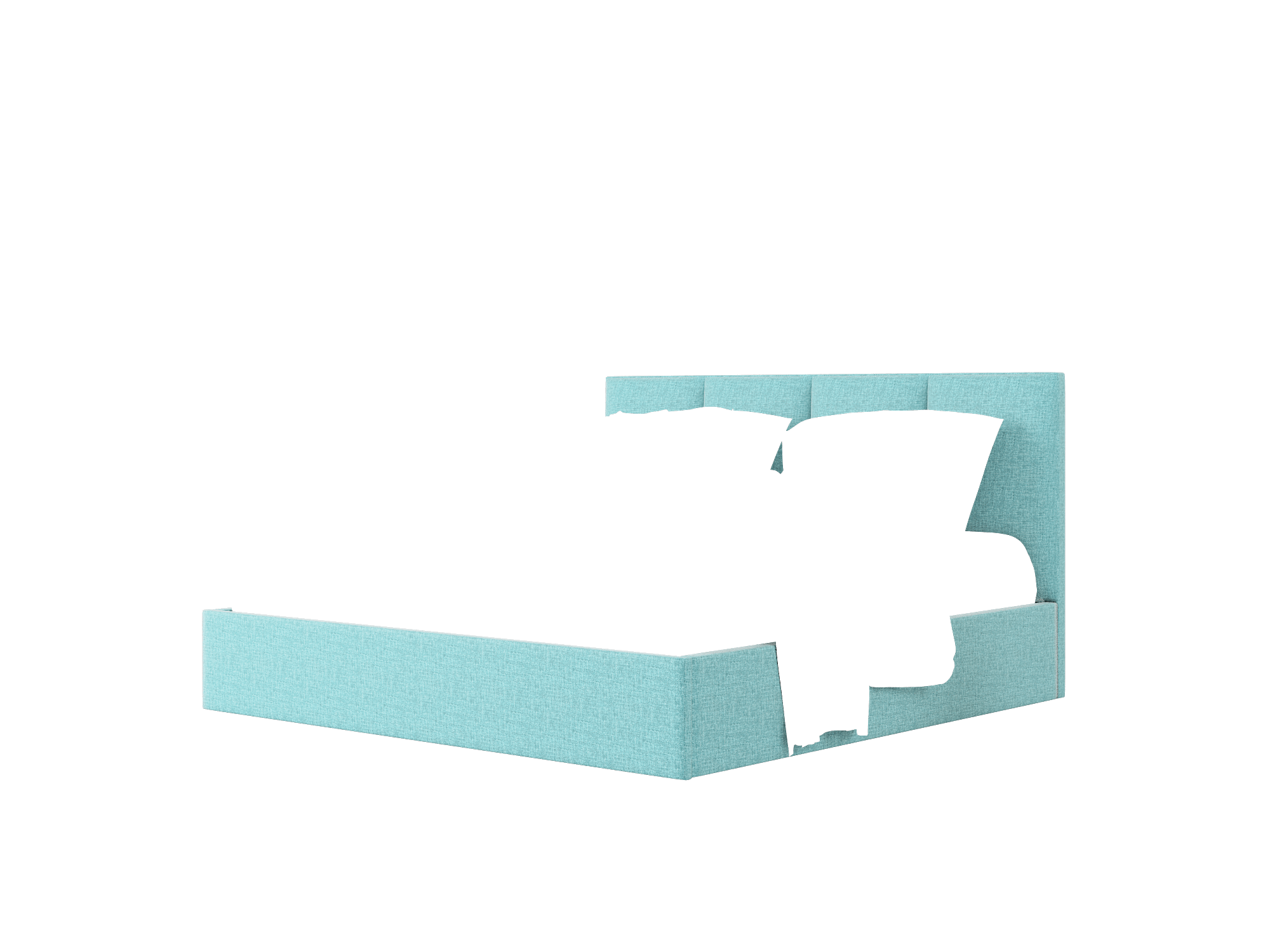 Mia Keylargo Teal Bed King Room Texture