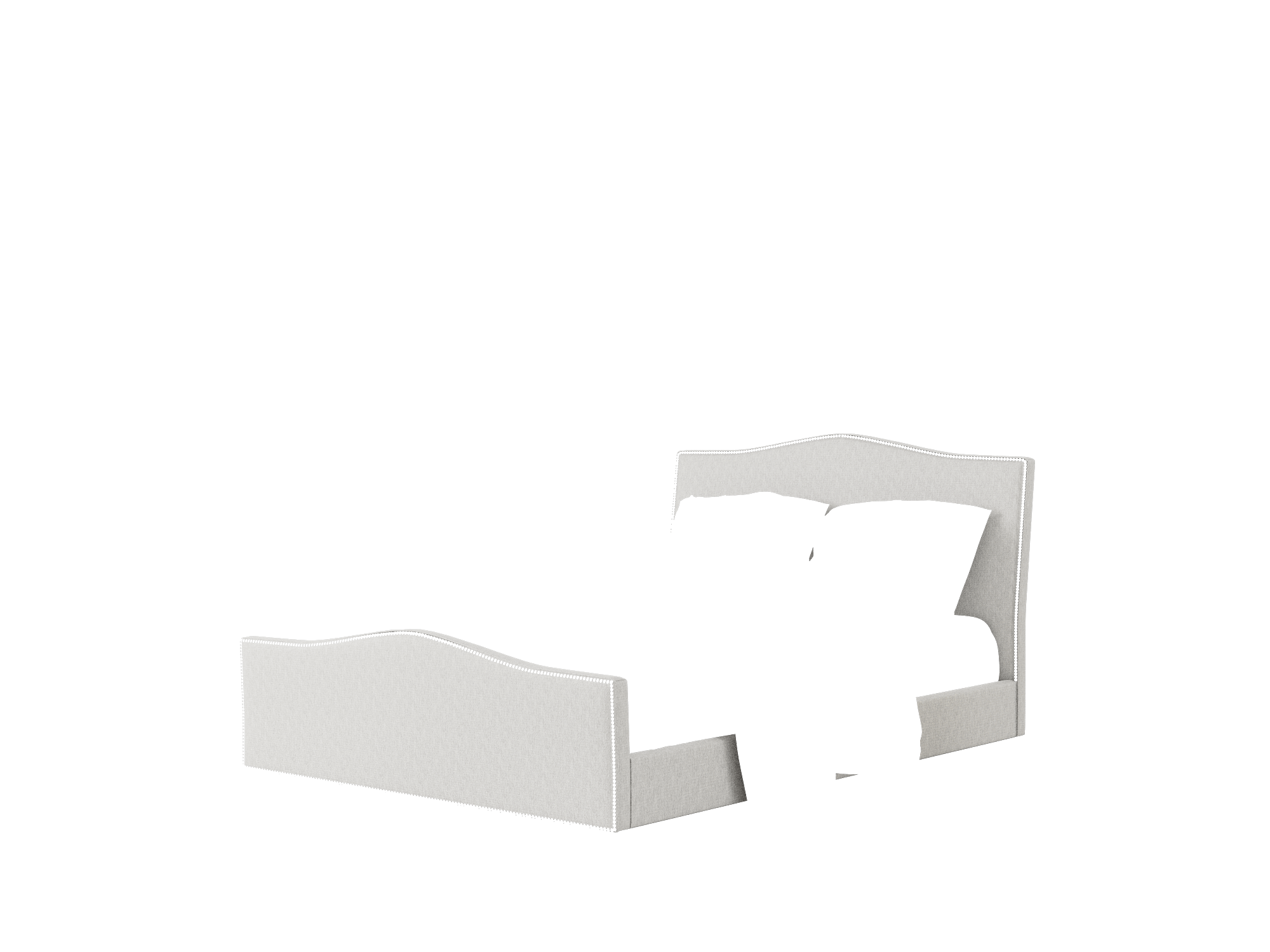 Prato Bungalow Graphite Bed Queen Room Texture