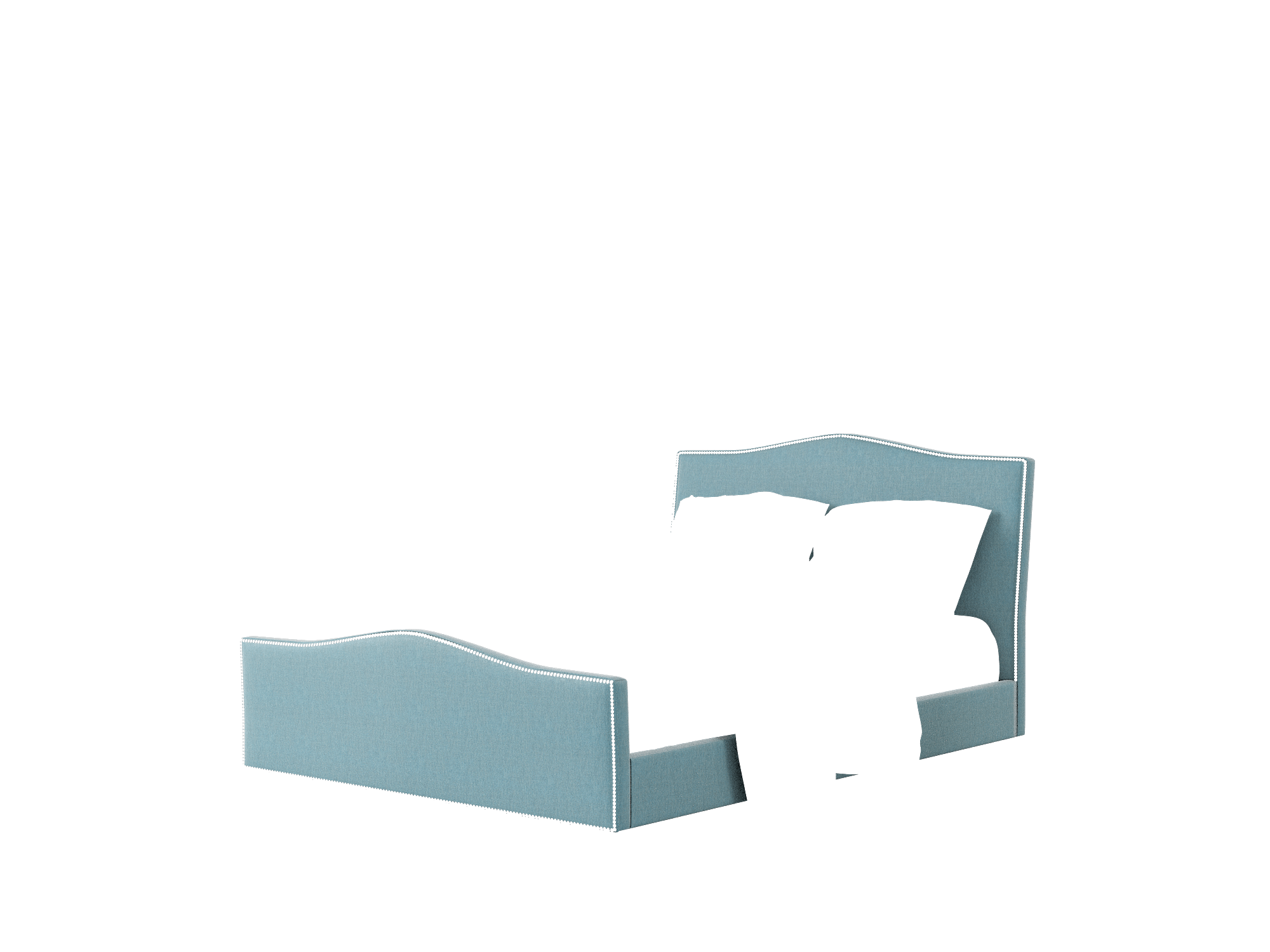 Prato Hepburn Teal Bed Queen Room Texture