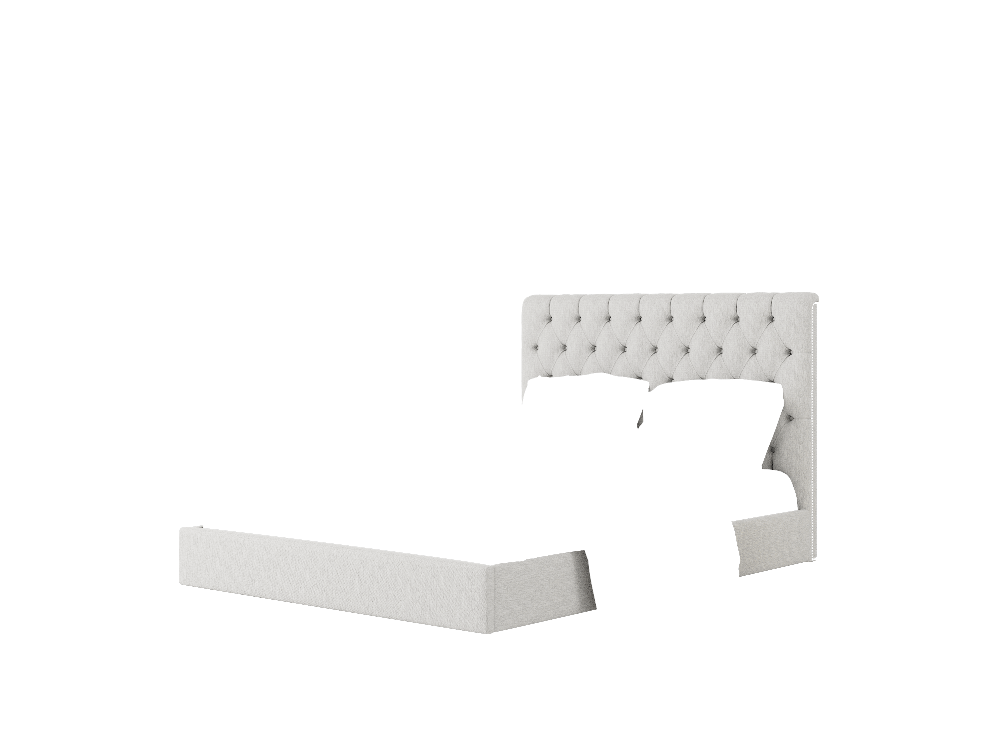 Remy Bungalow Graphite Bed Queen Room Texture