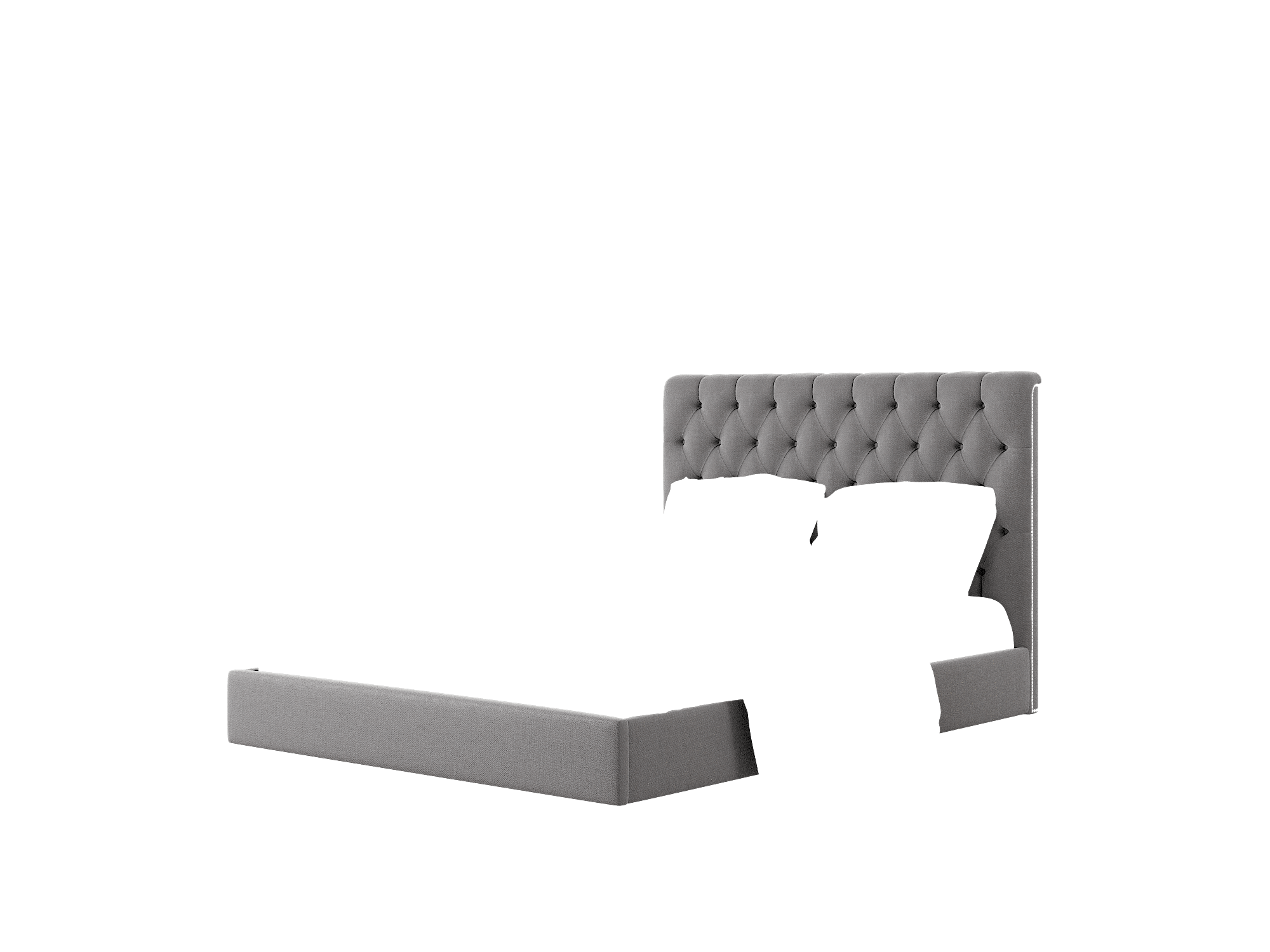 Remy Catalina Charcoal Bed Queen Room Texture