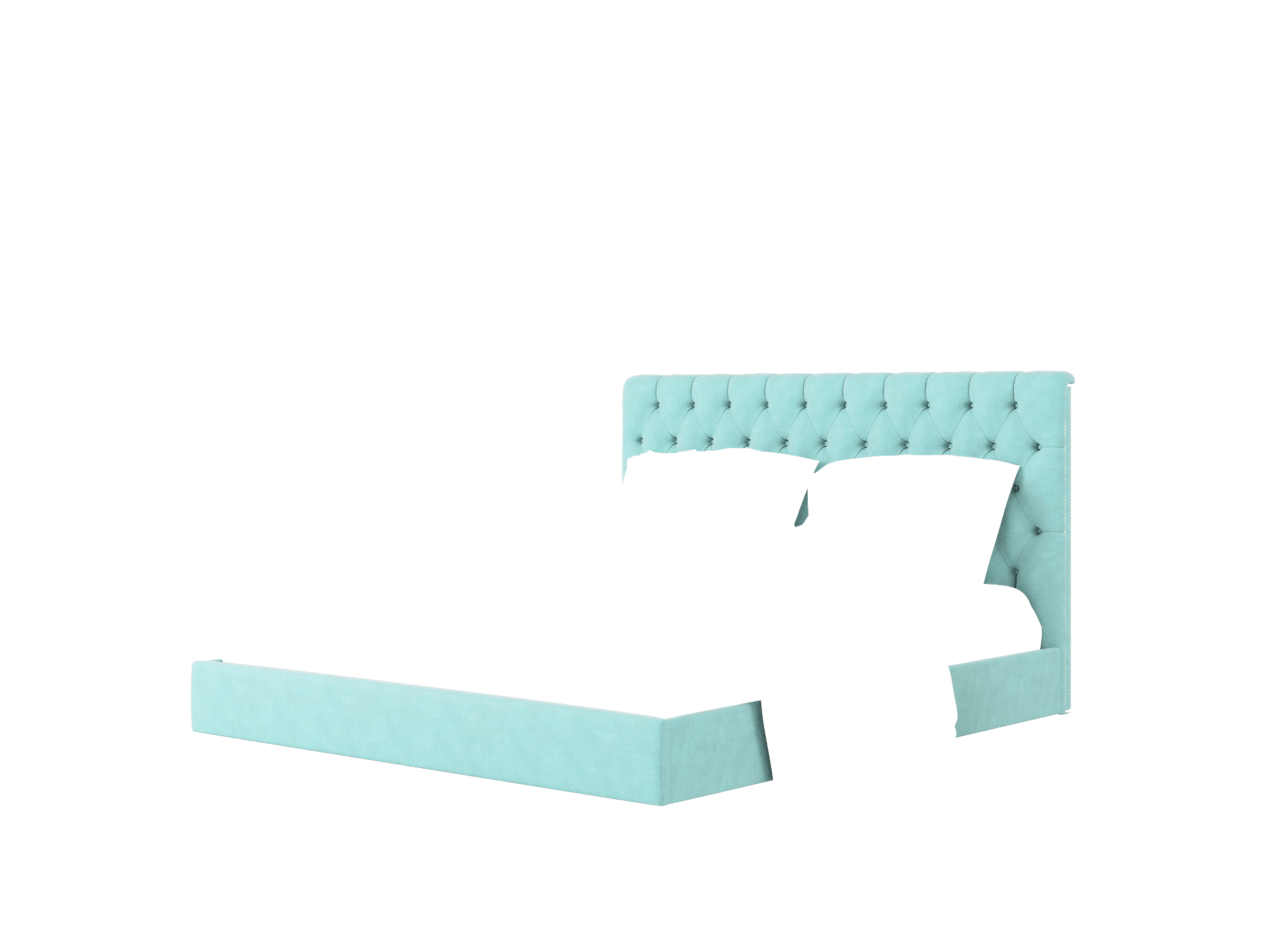 Remy Curious Turquoise Bed King Room Texture