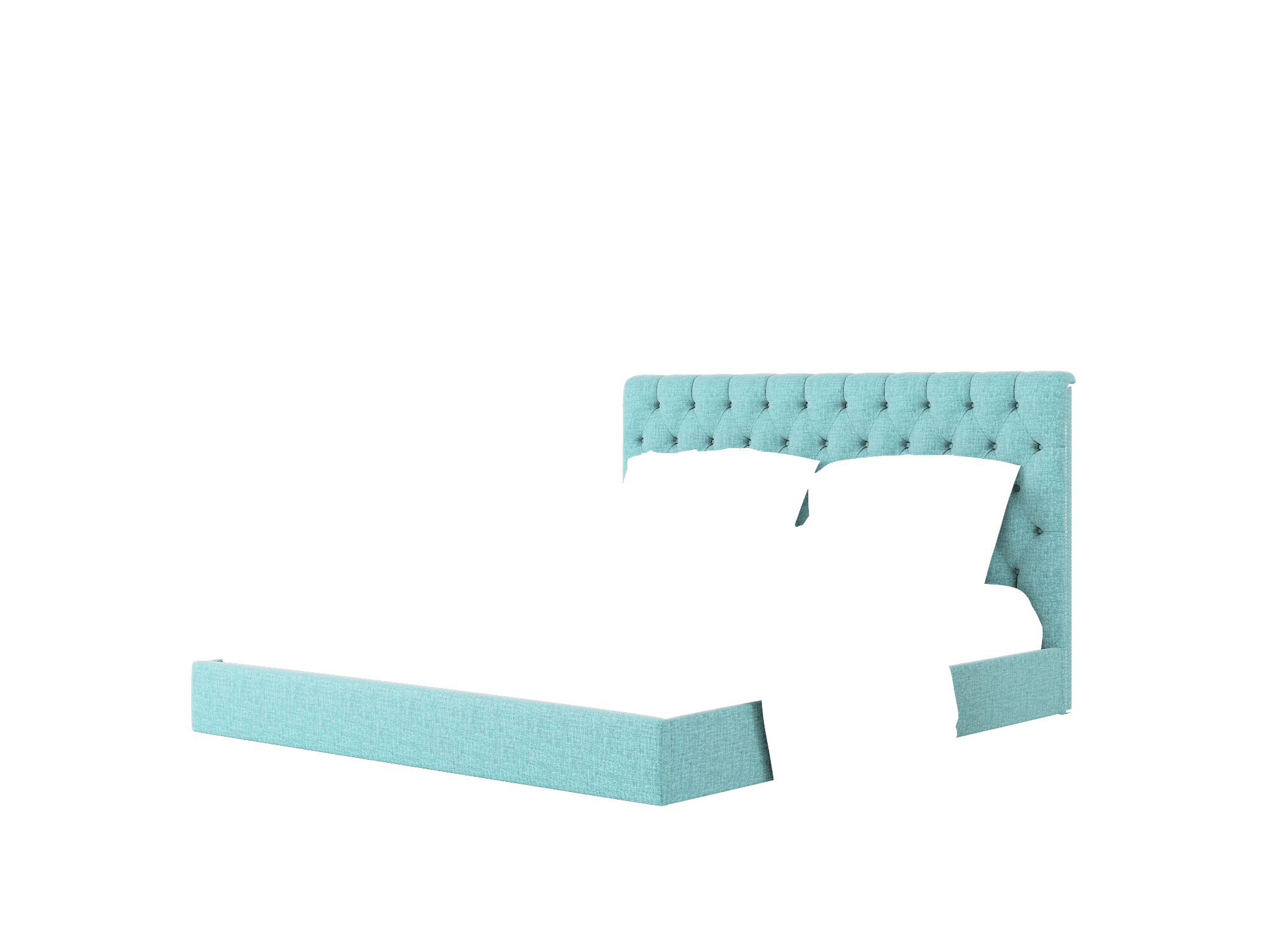 Remy Keylargo Teal Bed King Room Texture