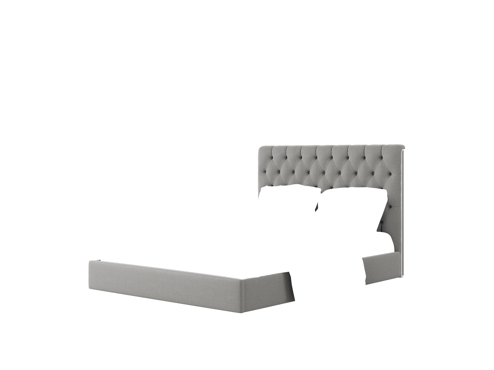 Remy Rocket Charcoal Bed Queen Room Texture