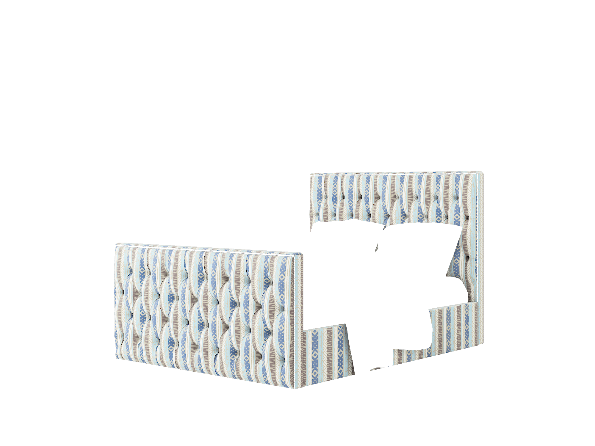 Rimini Bodhi Indigo Bed Queen Room Texture