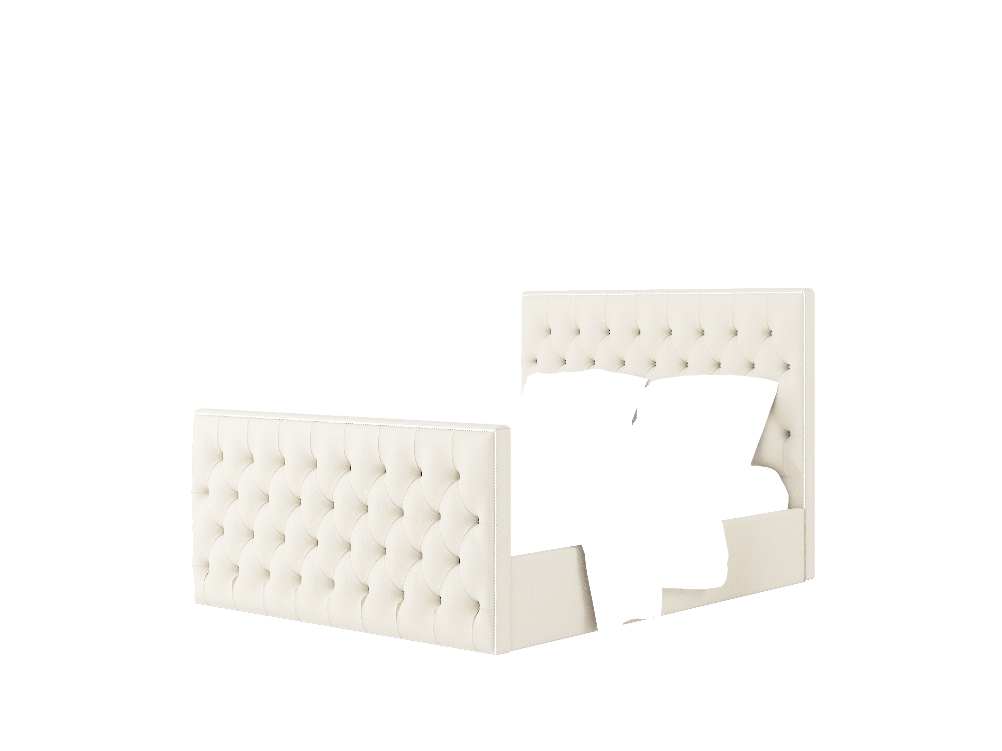 Rimini Bungalow Ivory Bed Queen Room Texture