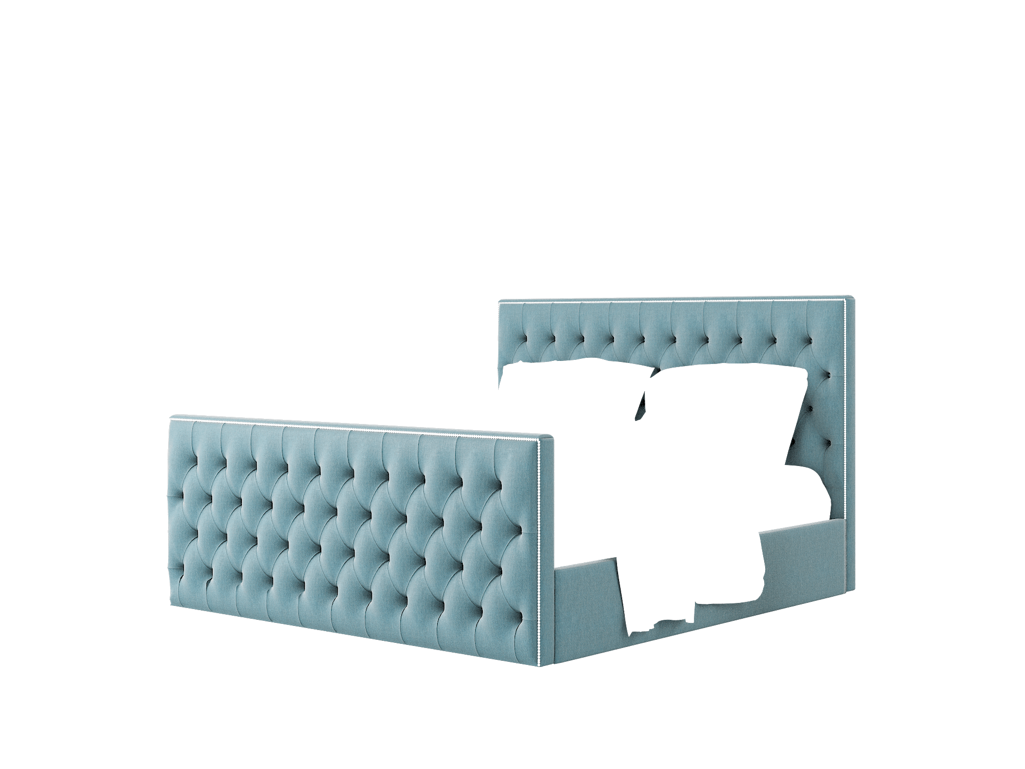 Rimini Cosmo Teal Bed King Room Texture