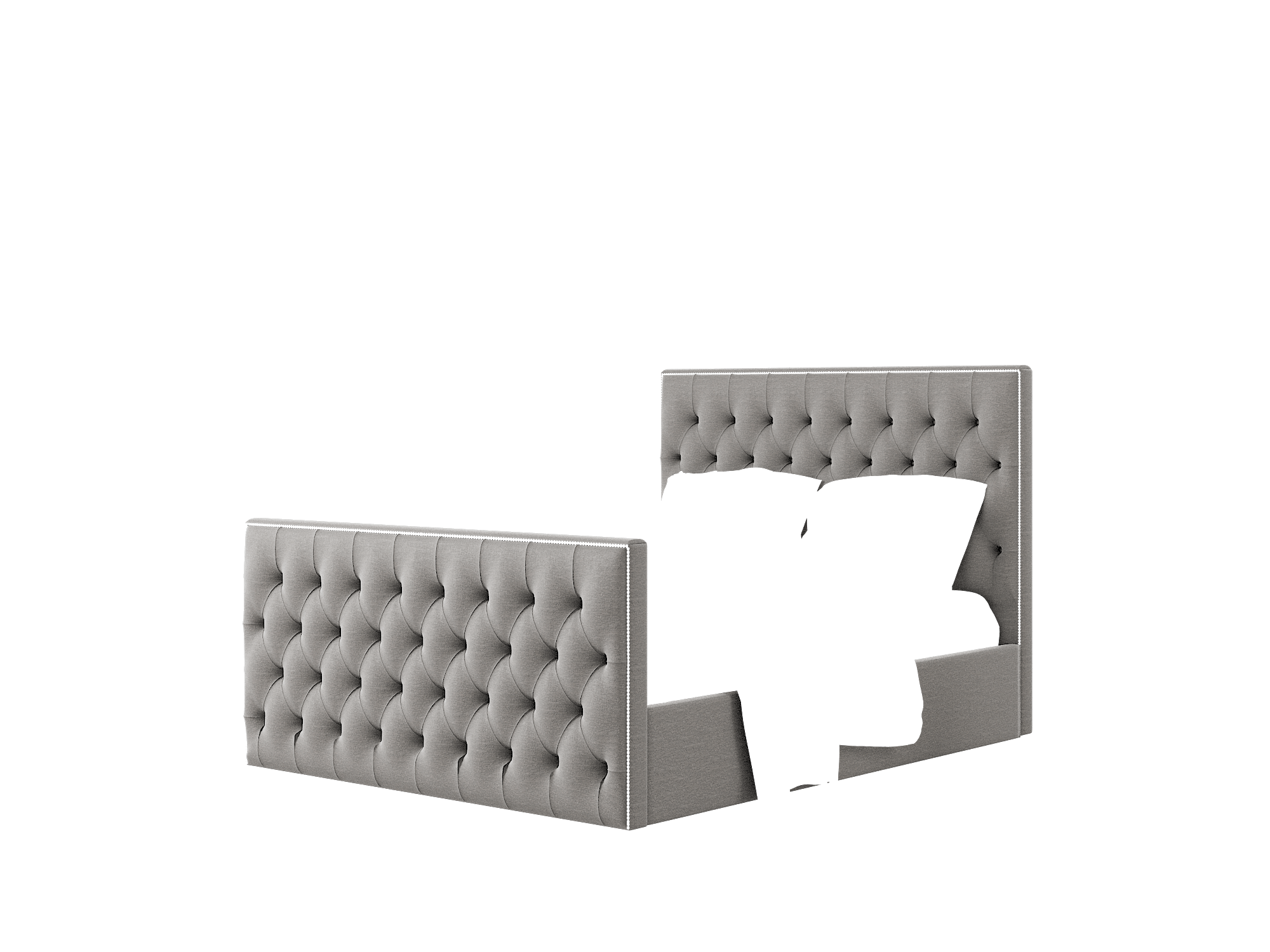 Rimini Oscar Grey Bed Queen Room Texture