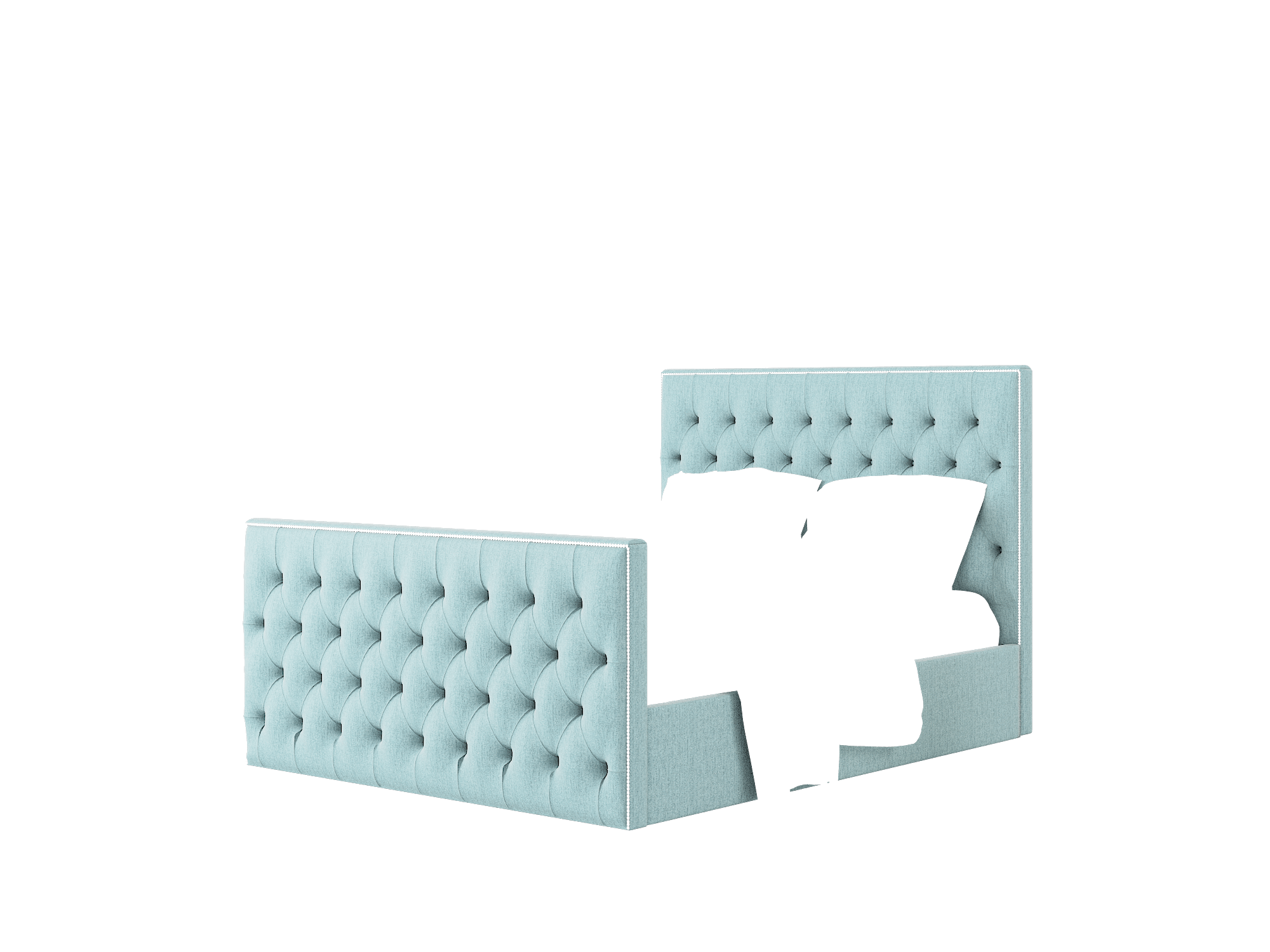 Rimini Sasha Teal Bed Queen Room Texture