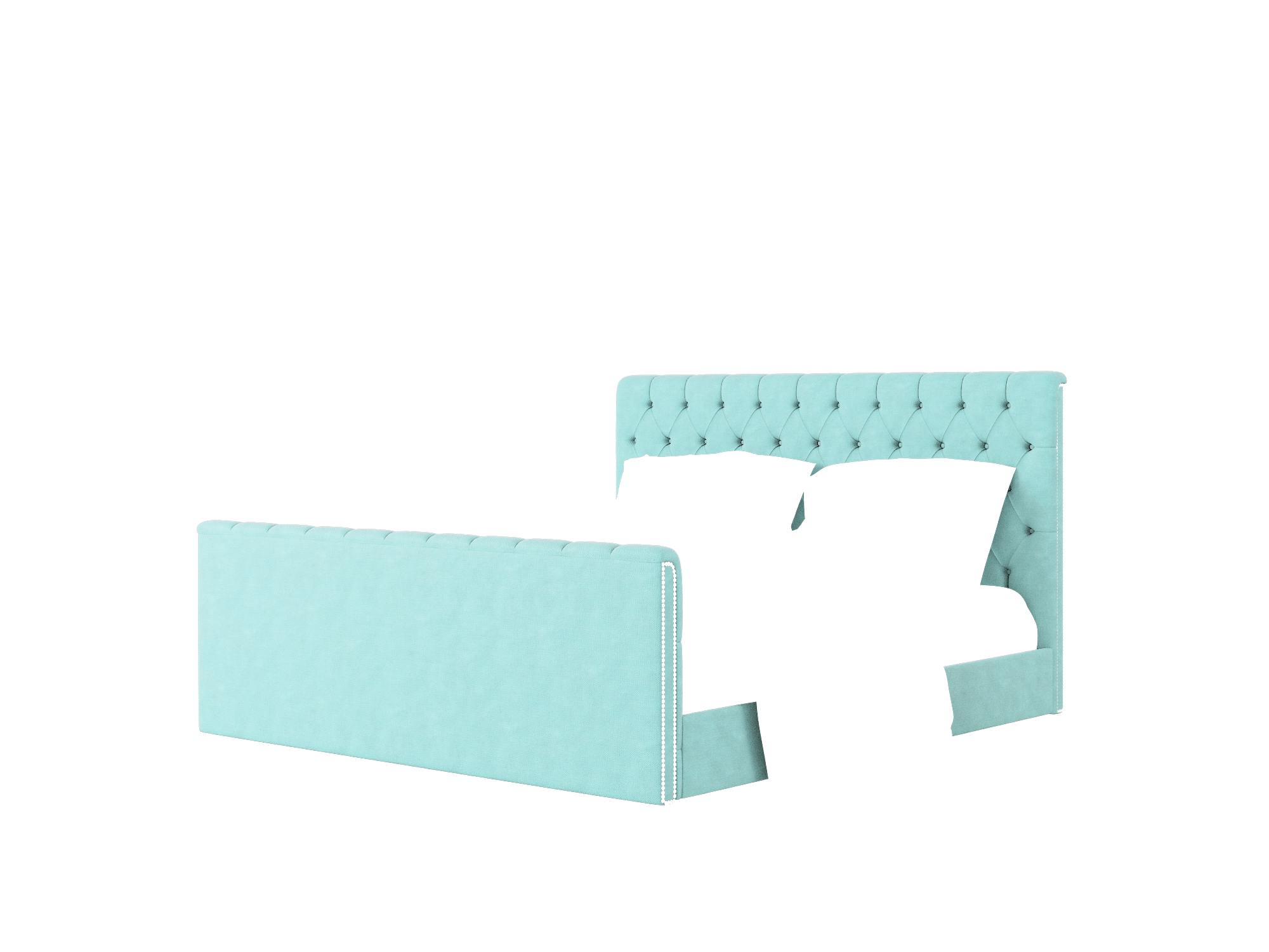 Sophia Curious Turquoise Bed King Room Texture