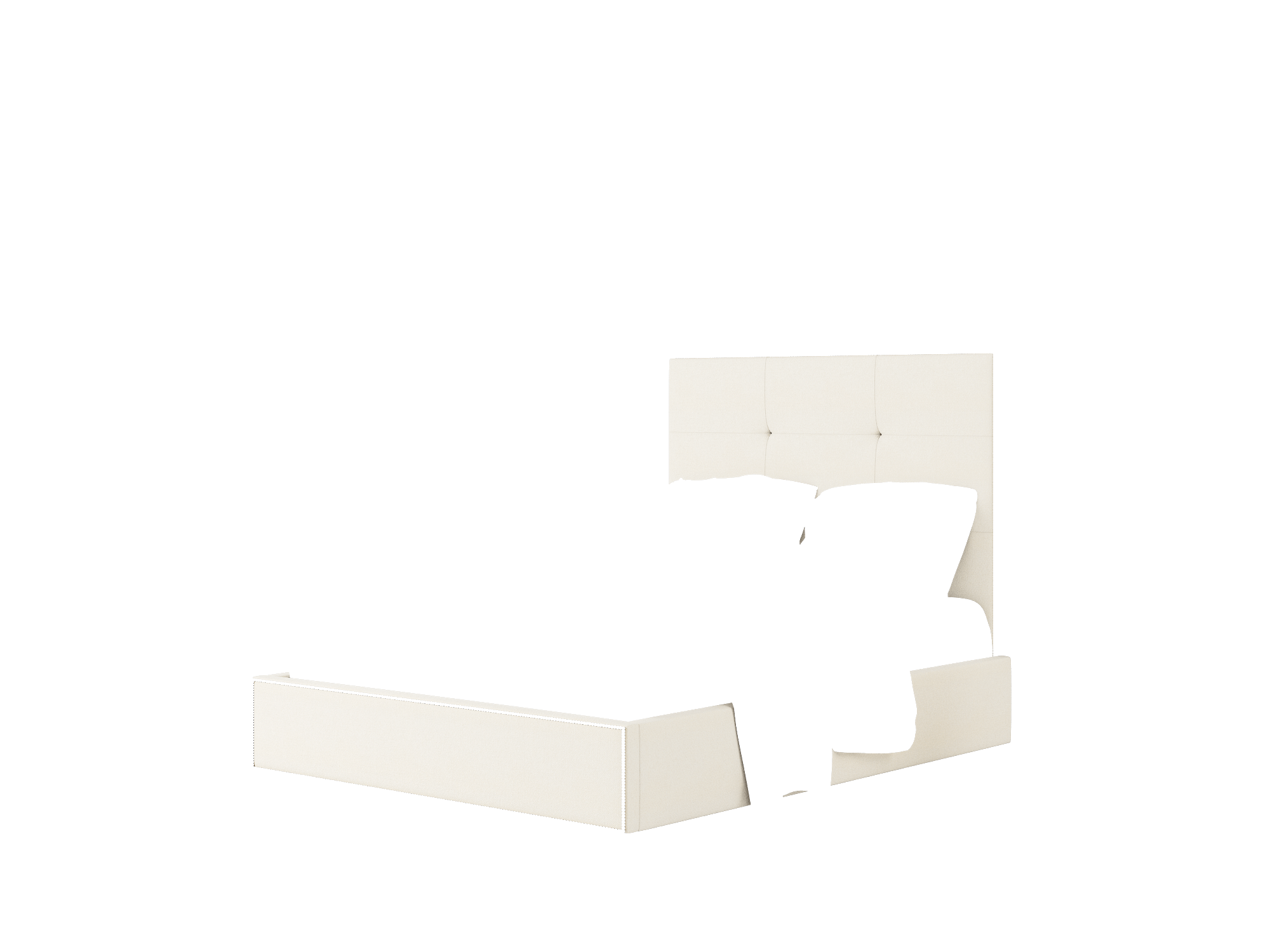 Talia Bungalow Ivory Bed Queen Room Texture