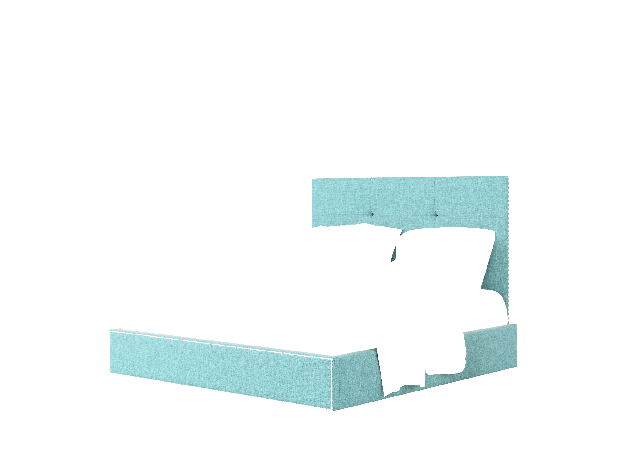 Talia Keylargo Teal Bed King Room Texture