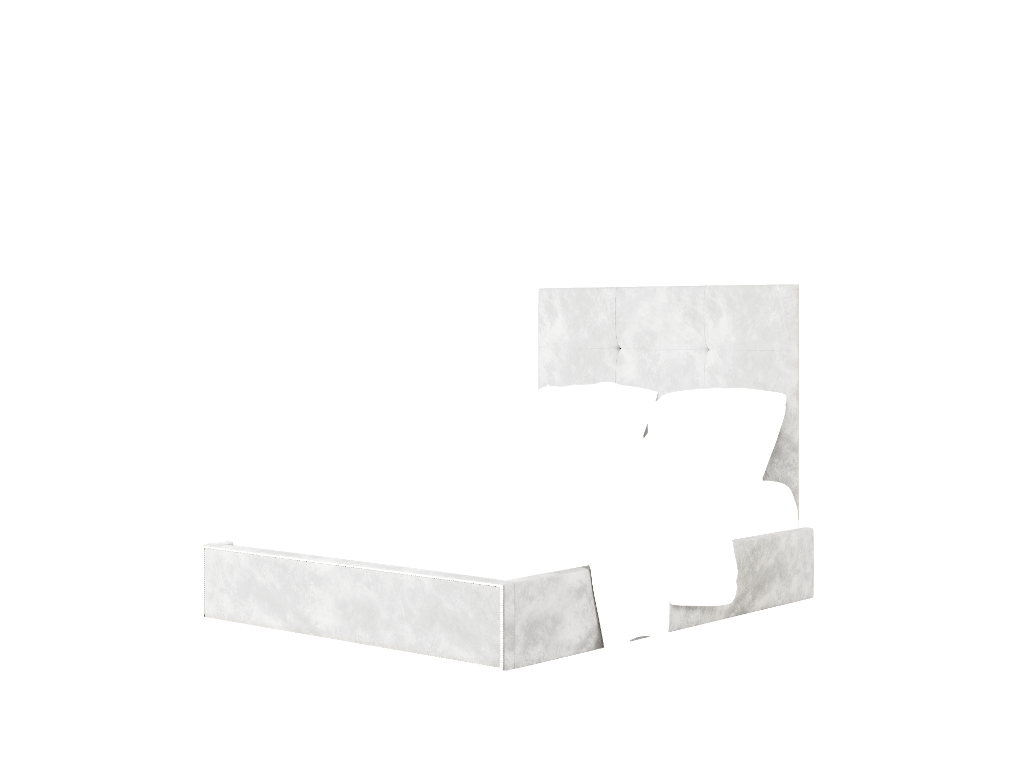 Talia Loft Snowfall Bed Queen Room Texture