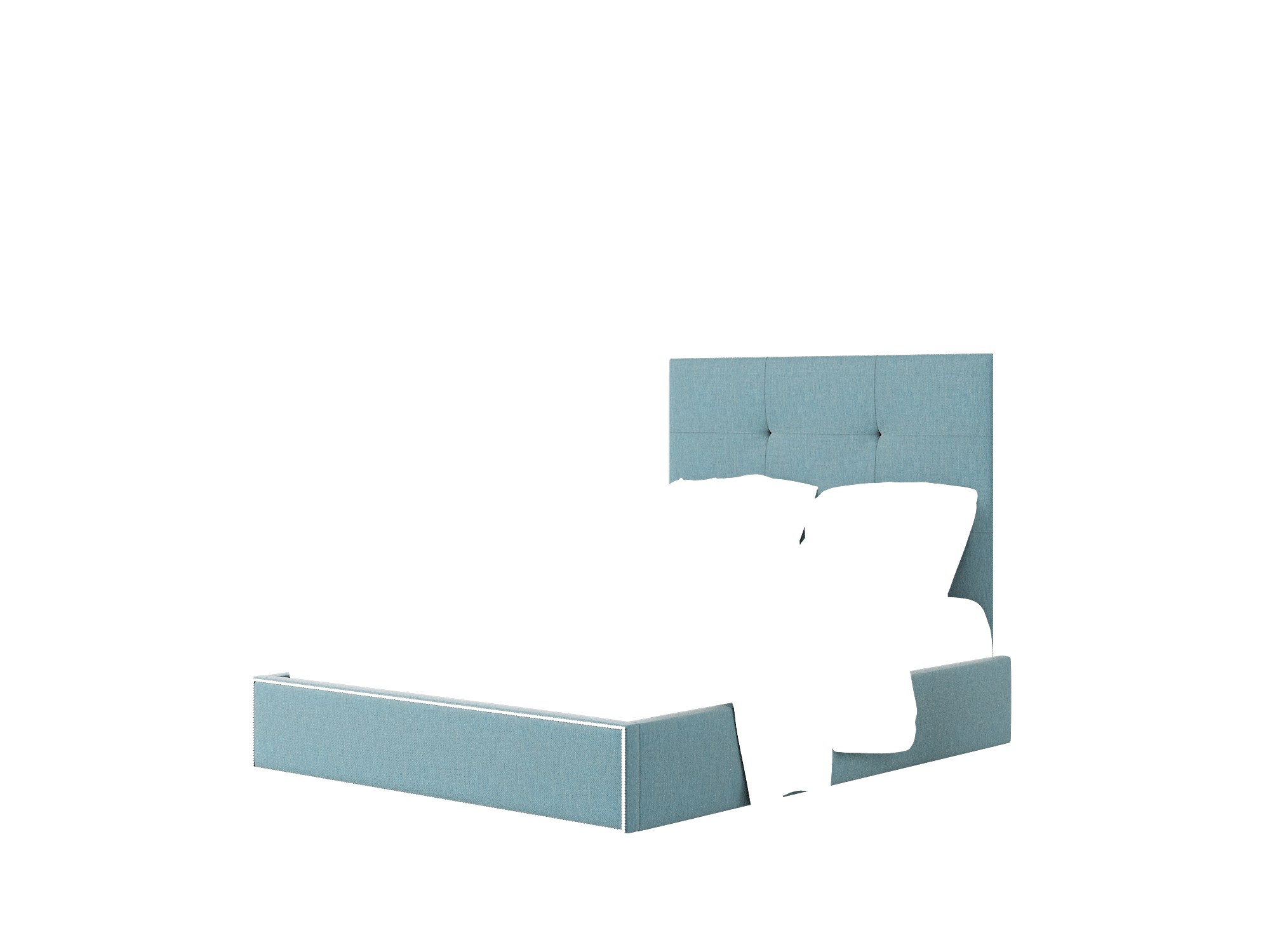 Talia Portland Prussian Bed Queen Room Texture