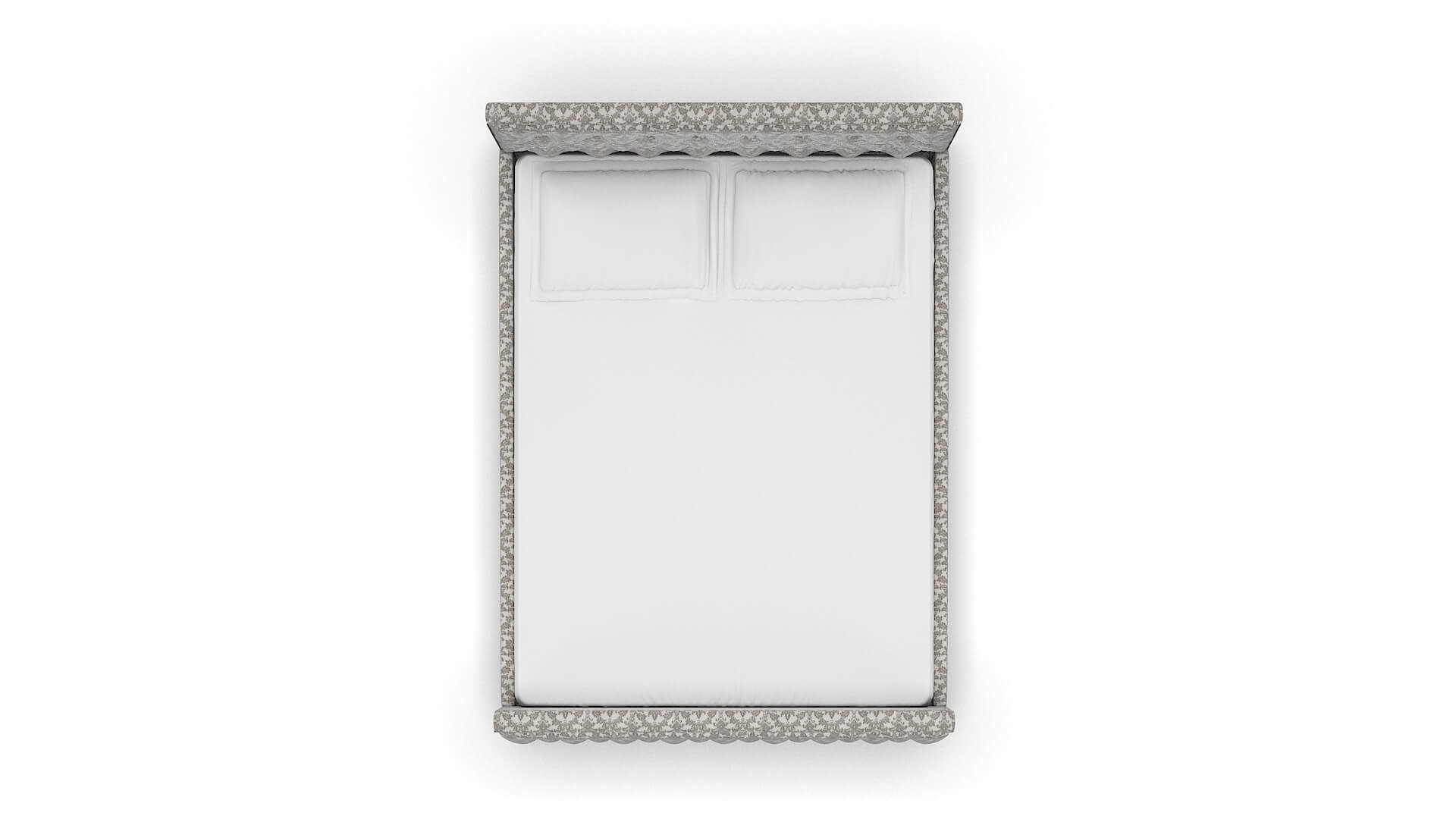 Rimini Bergamo Dove Bed Queen Top