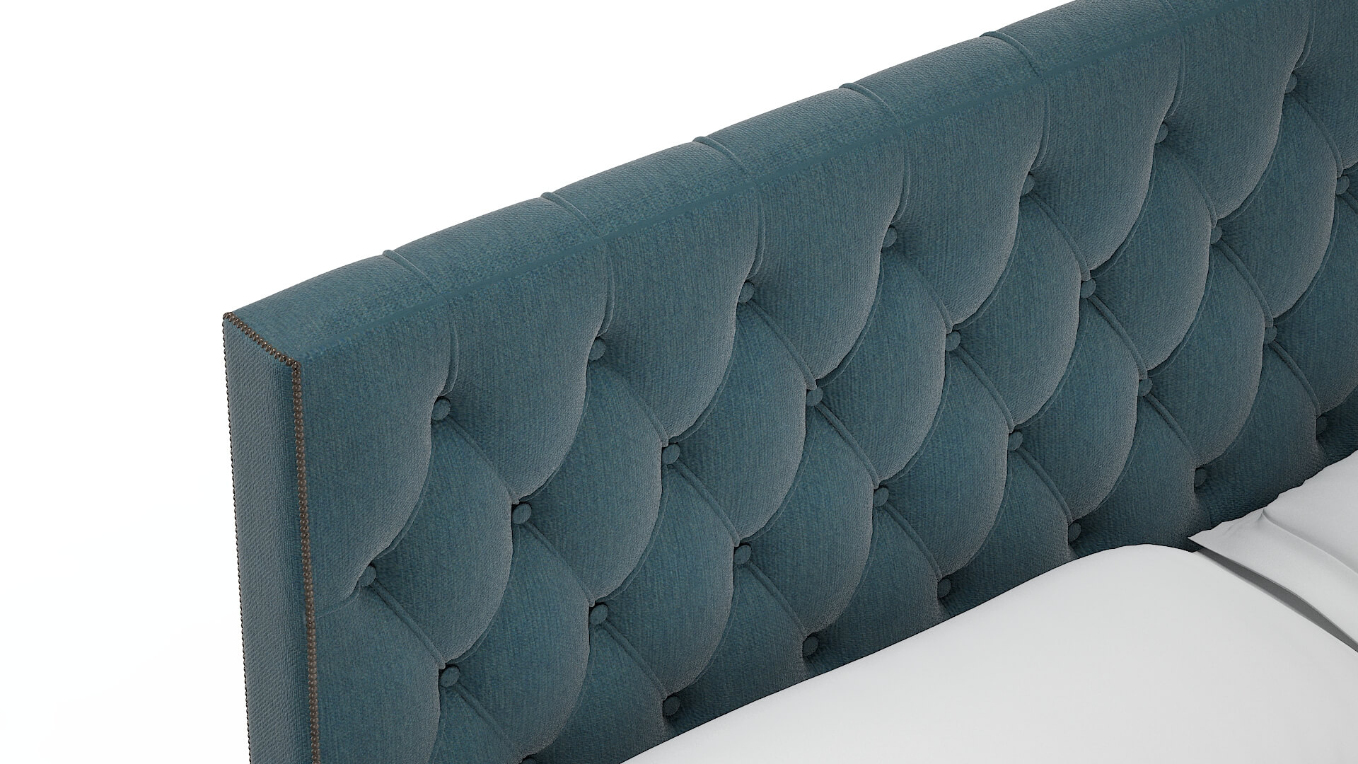 Aida Portland Prussian Bed Top Down