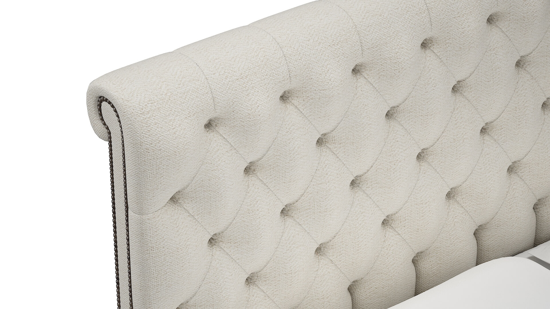 Decima Catalina Ivory Bed Top Down