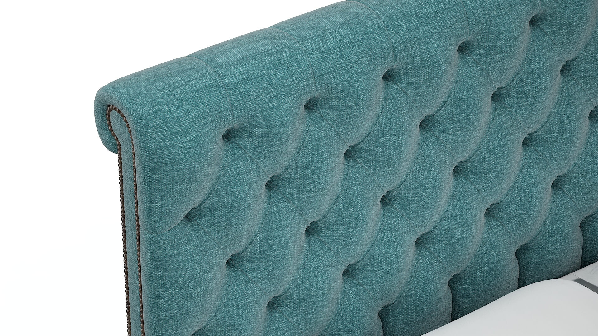 Decima Keylargo Teal Bed Top Down