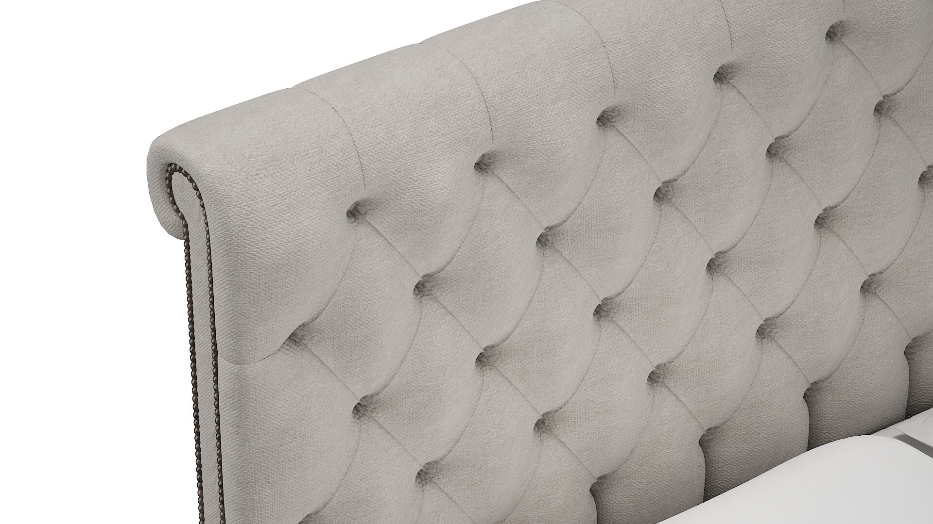 Decima Suave Dove Bed Top Down