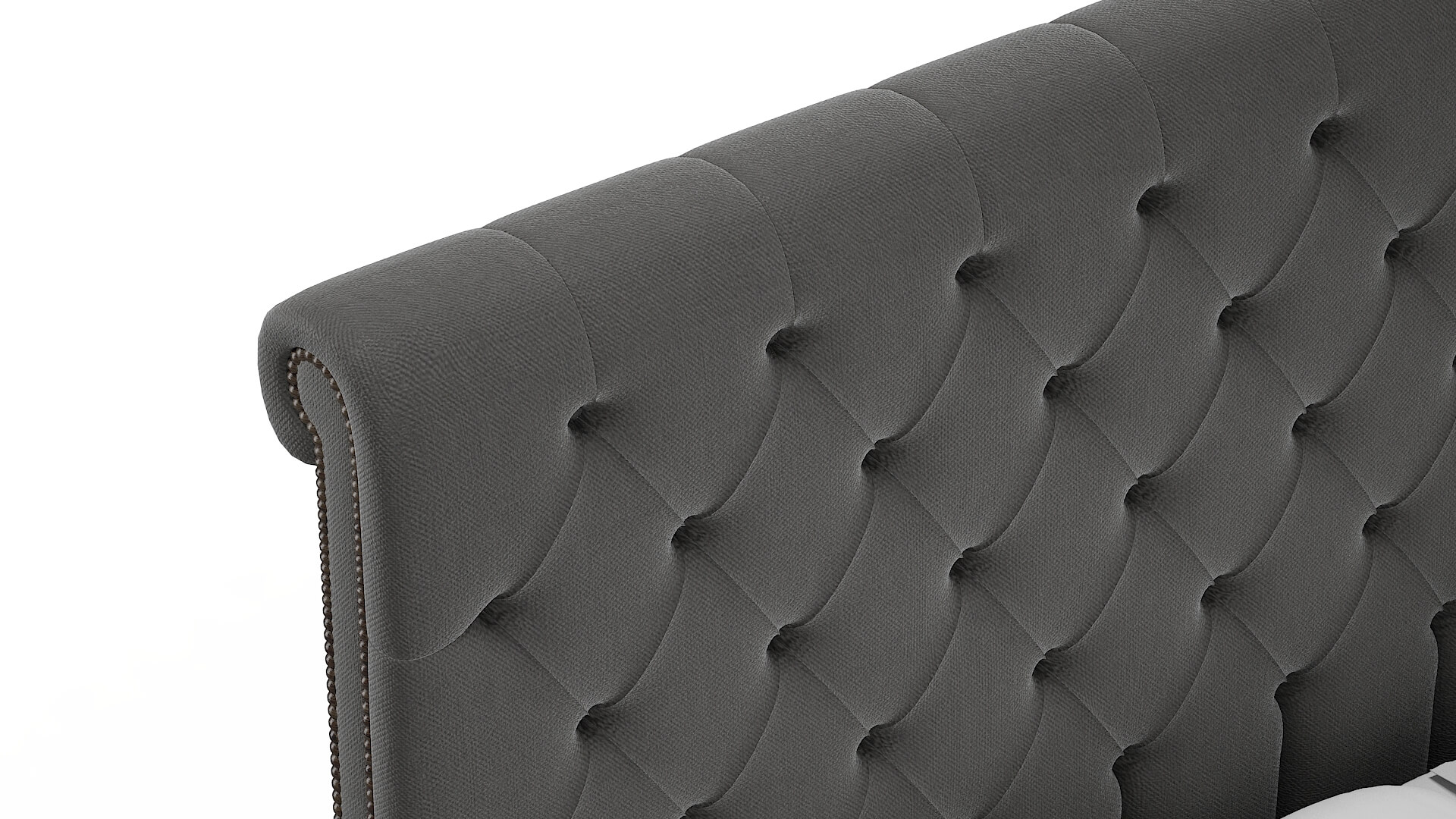 Kaila Rocket Charcoal Bed Top Down