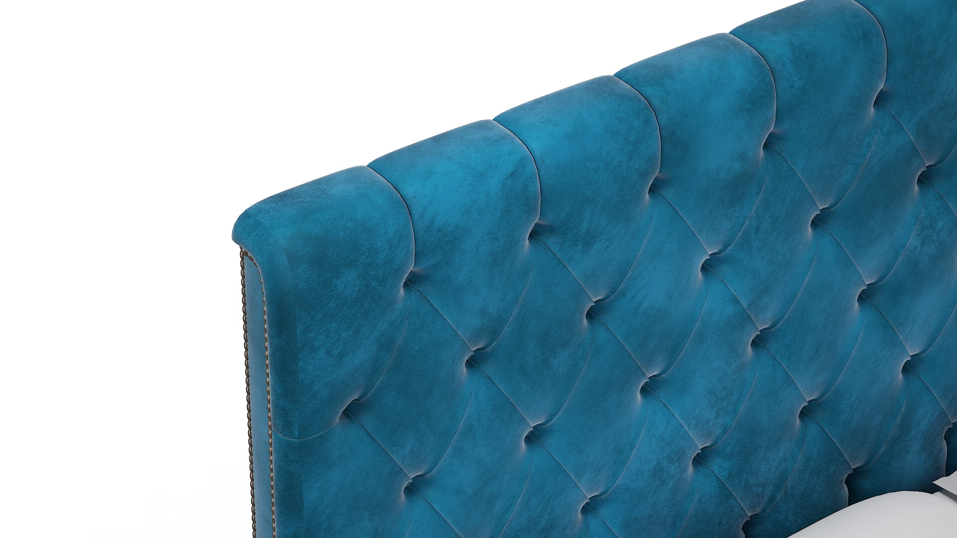 Sophia Buzz Teal Bed Top Down