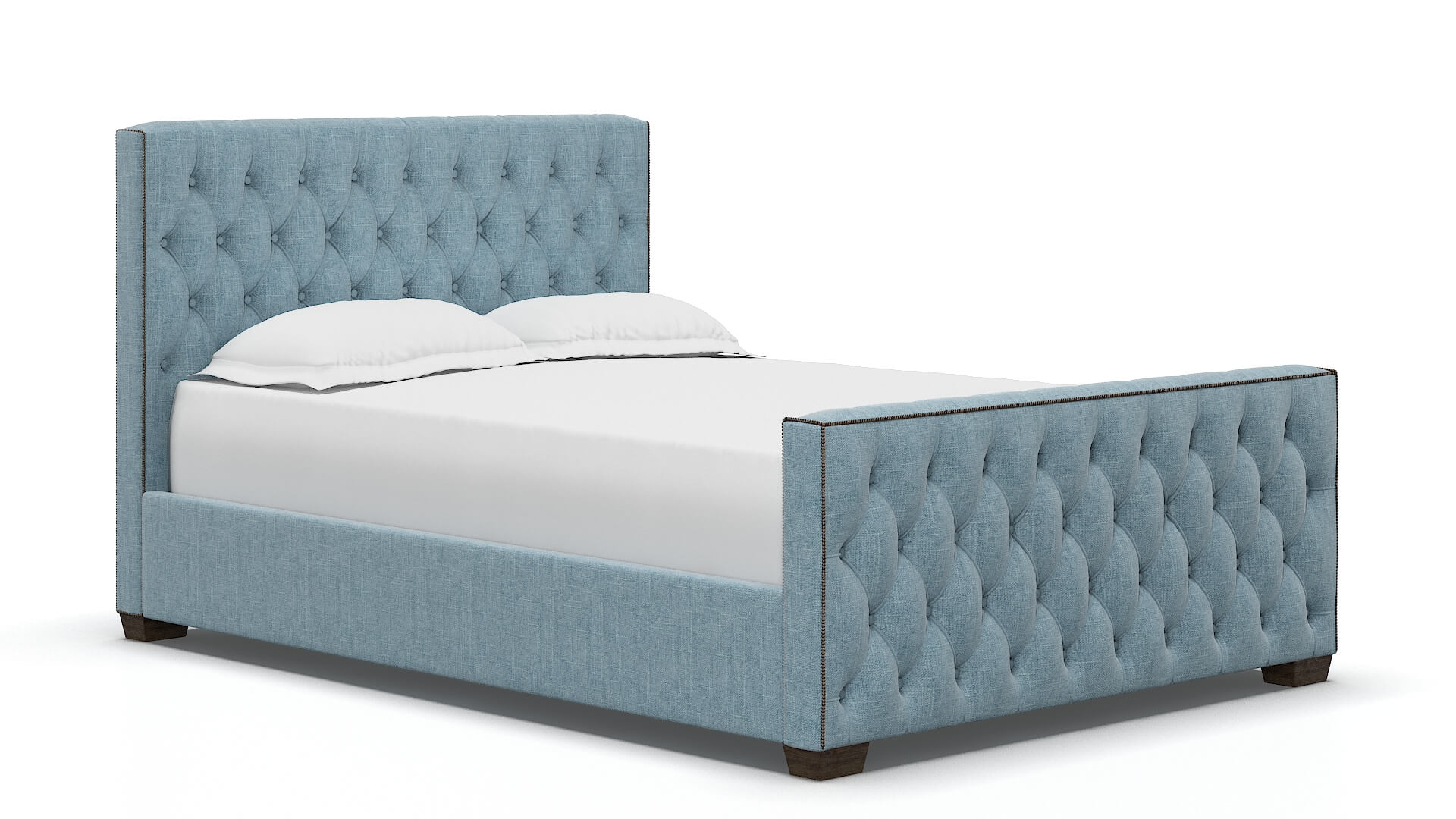 Aida Atlas Turquoise Bed espresso legs 2