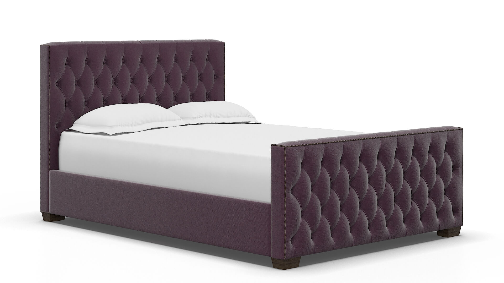 Aida Bella Aubergine Bed espresso legs 2