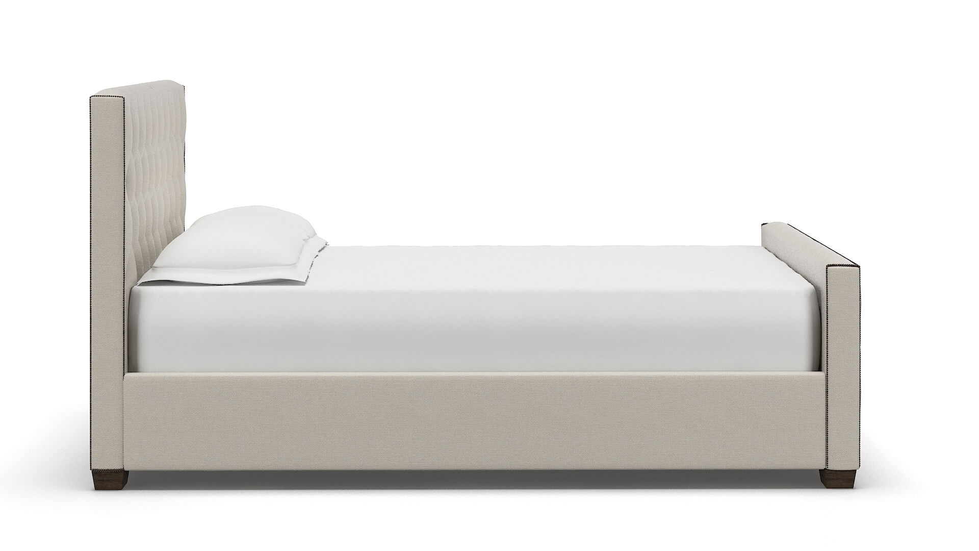 Aida Bungalow Ivory Bed espresso legs 3