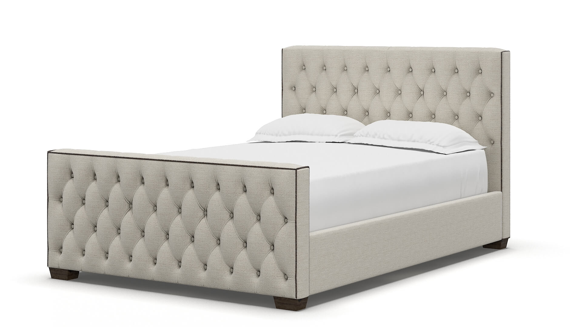 Aida Catalina Linen Bed espresso legs 5
